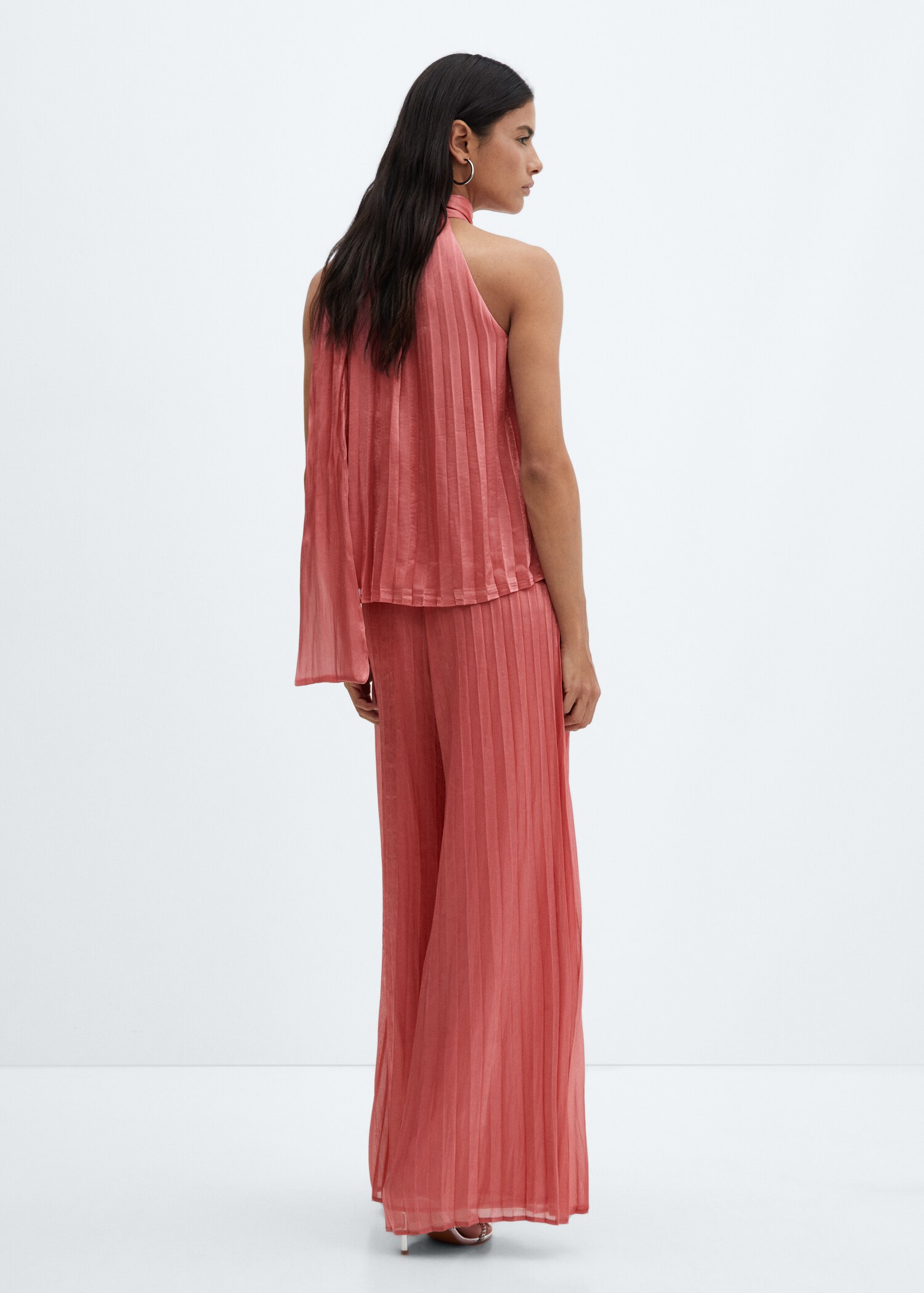 Pleated wideleg trousers - Reverse of the article