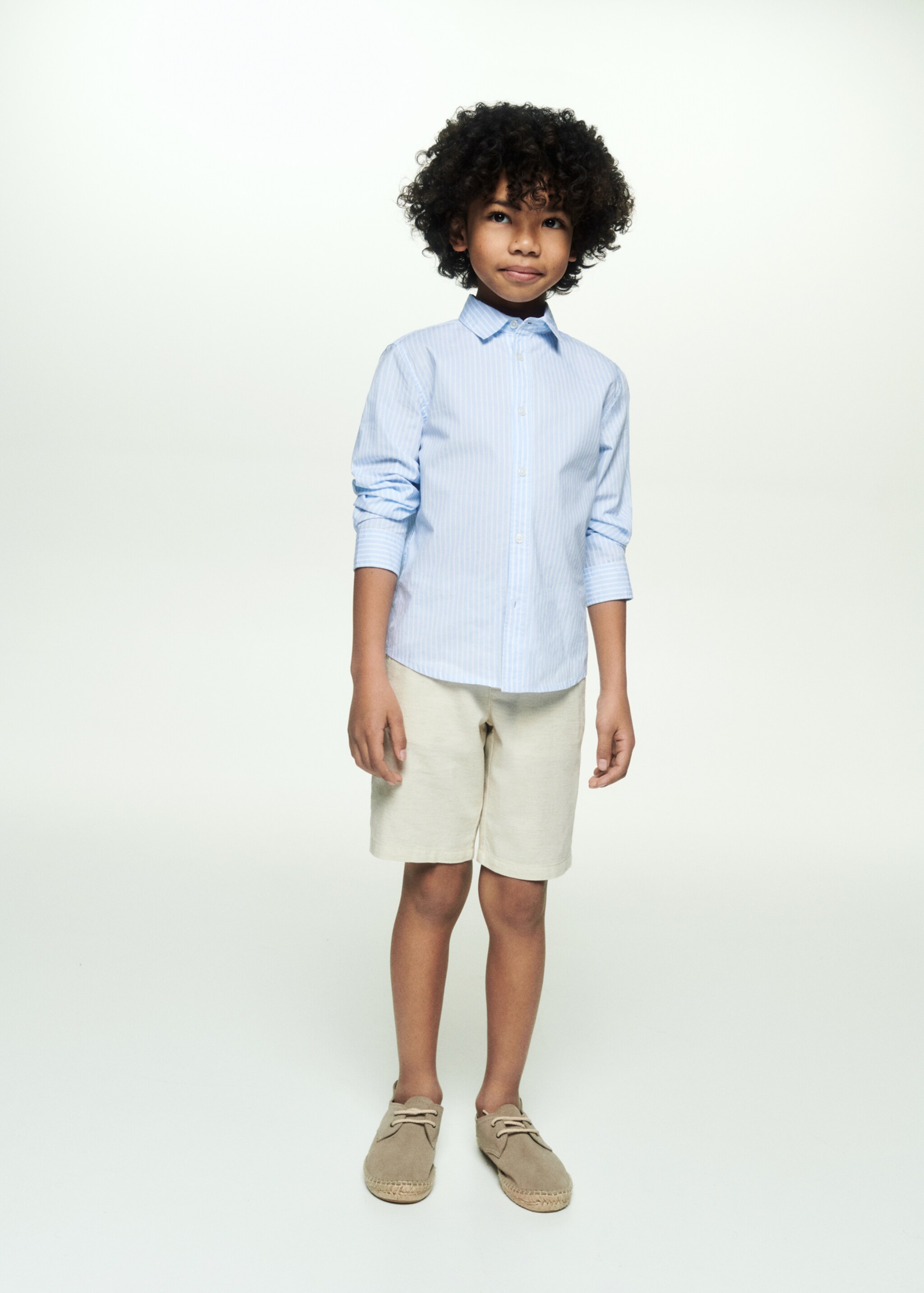 Linen chino Bermuda shorts - Details of the article 5