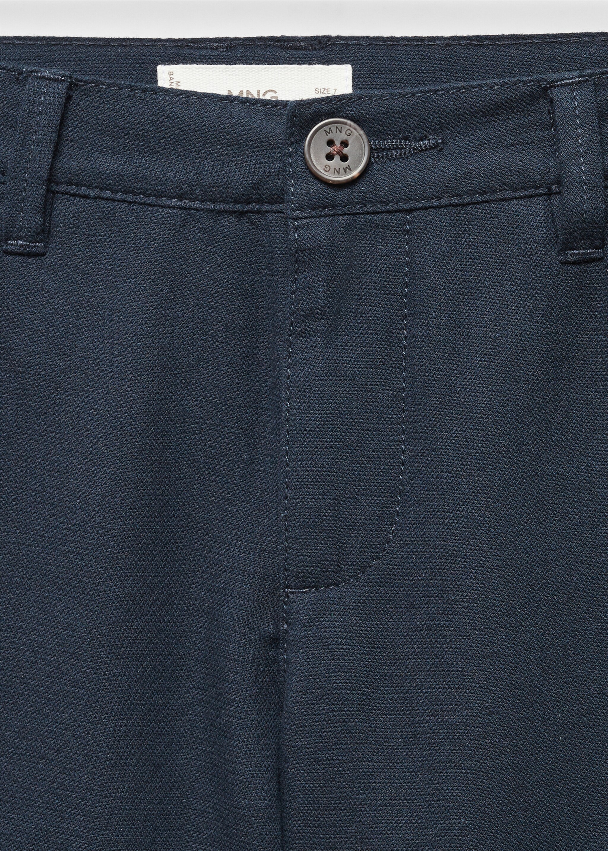 Linen chino Bermuda shorts - Details of the article 8