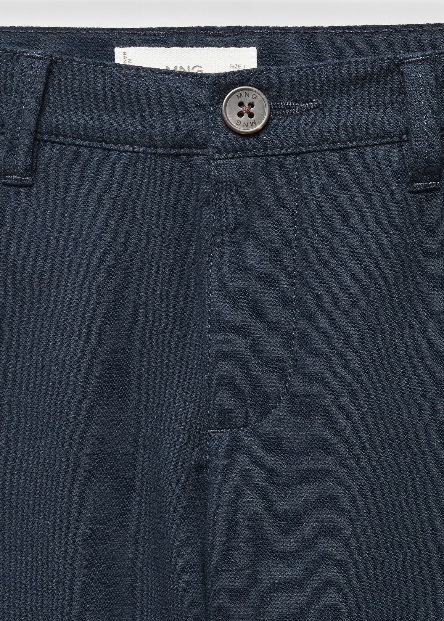 Linen chino Bermuda shorts - Details of the article 8