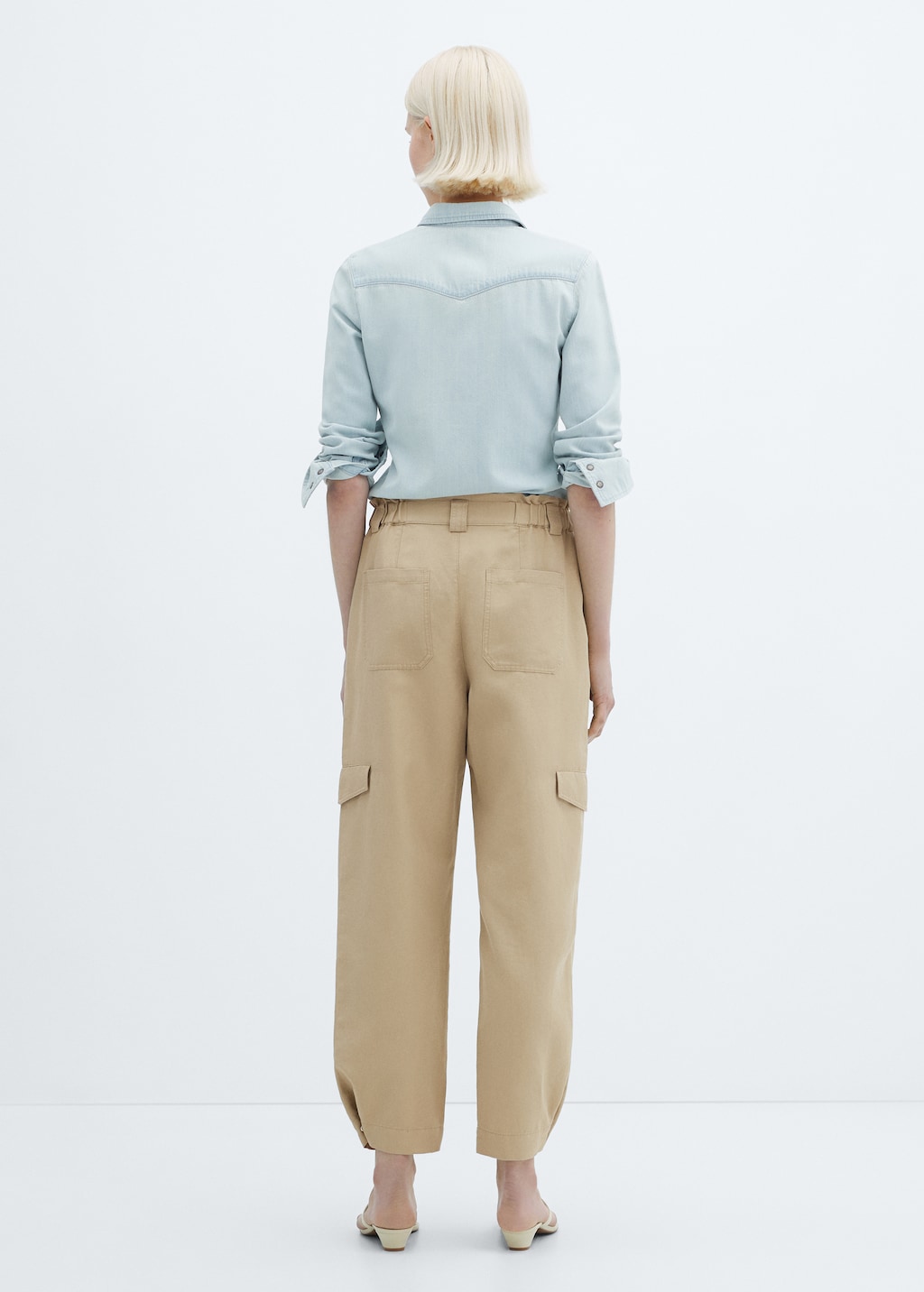Linen cargo pants - Women | MANGO OUTLET USA