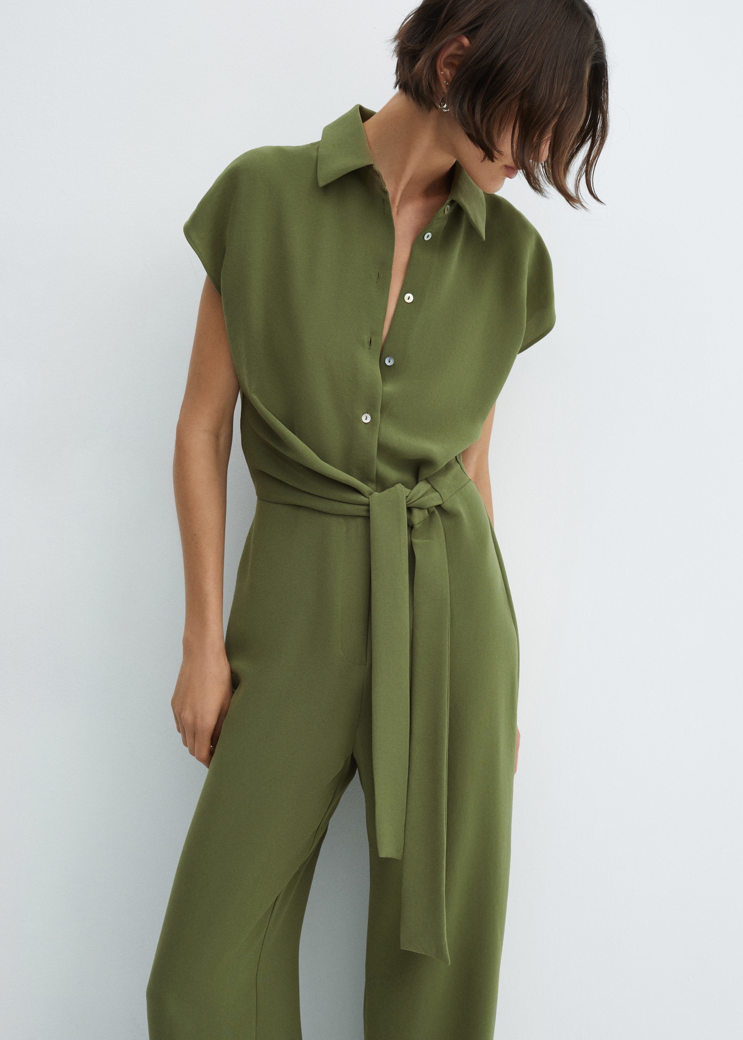 Jumpsuit lunga laccio Donna MANGO OUTLET Italia - Main Image