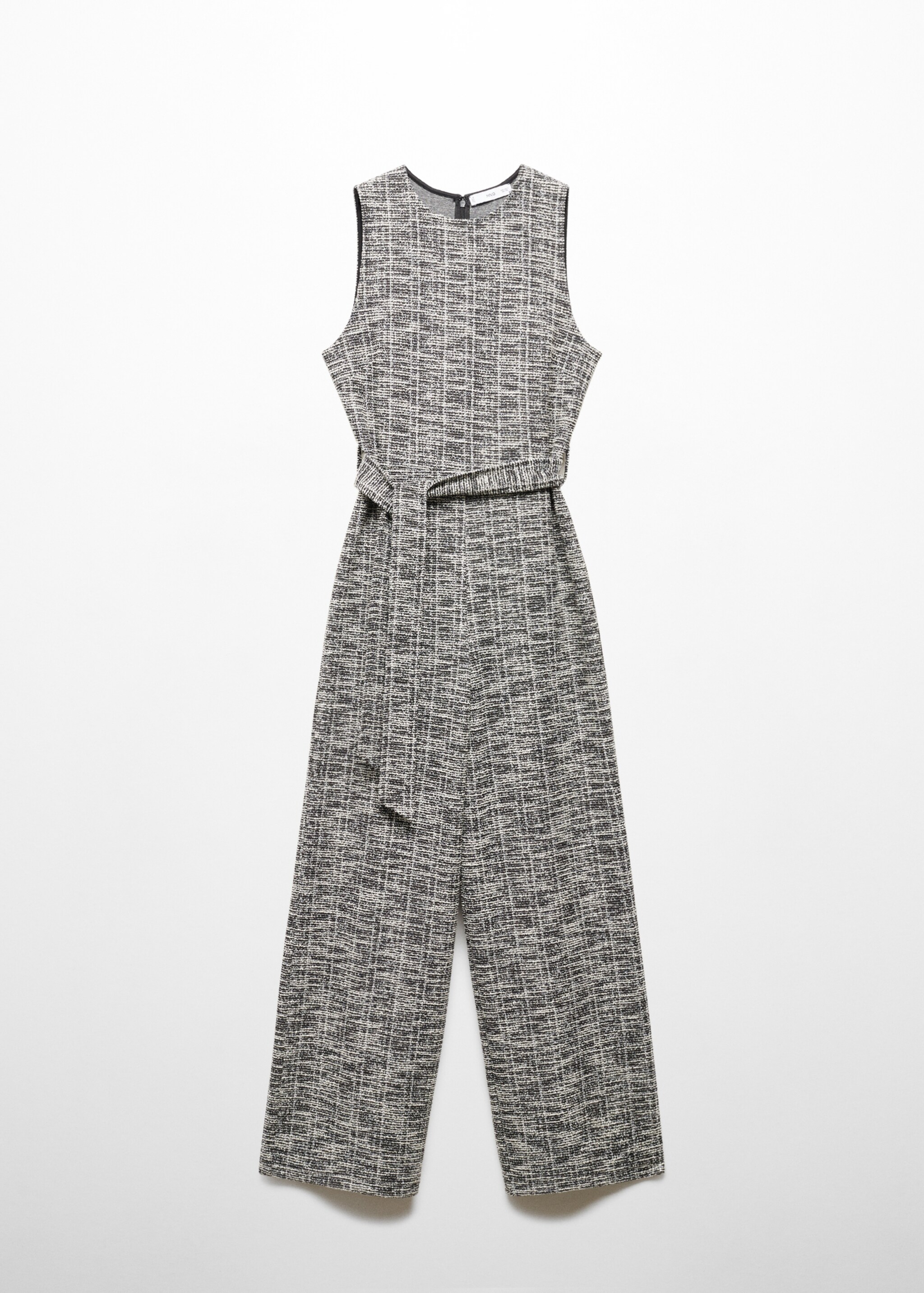 Macacão de tweed jaspeado - Artigo sem modelo, Cru. Ref: 67094789-00.