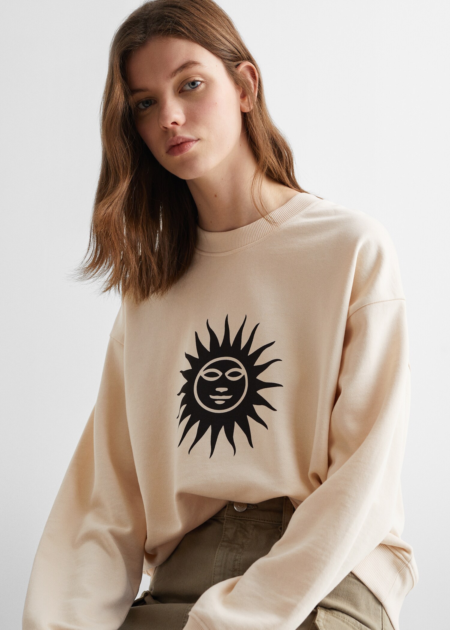 Printed cotton sweatshirt - Details of the article 1
