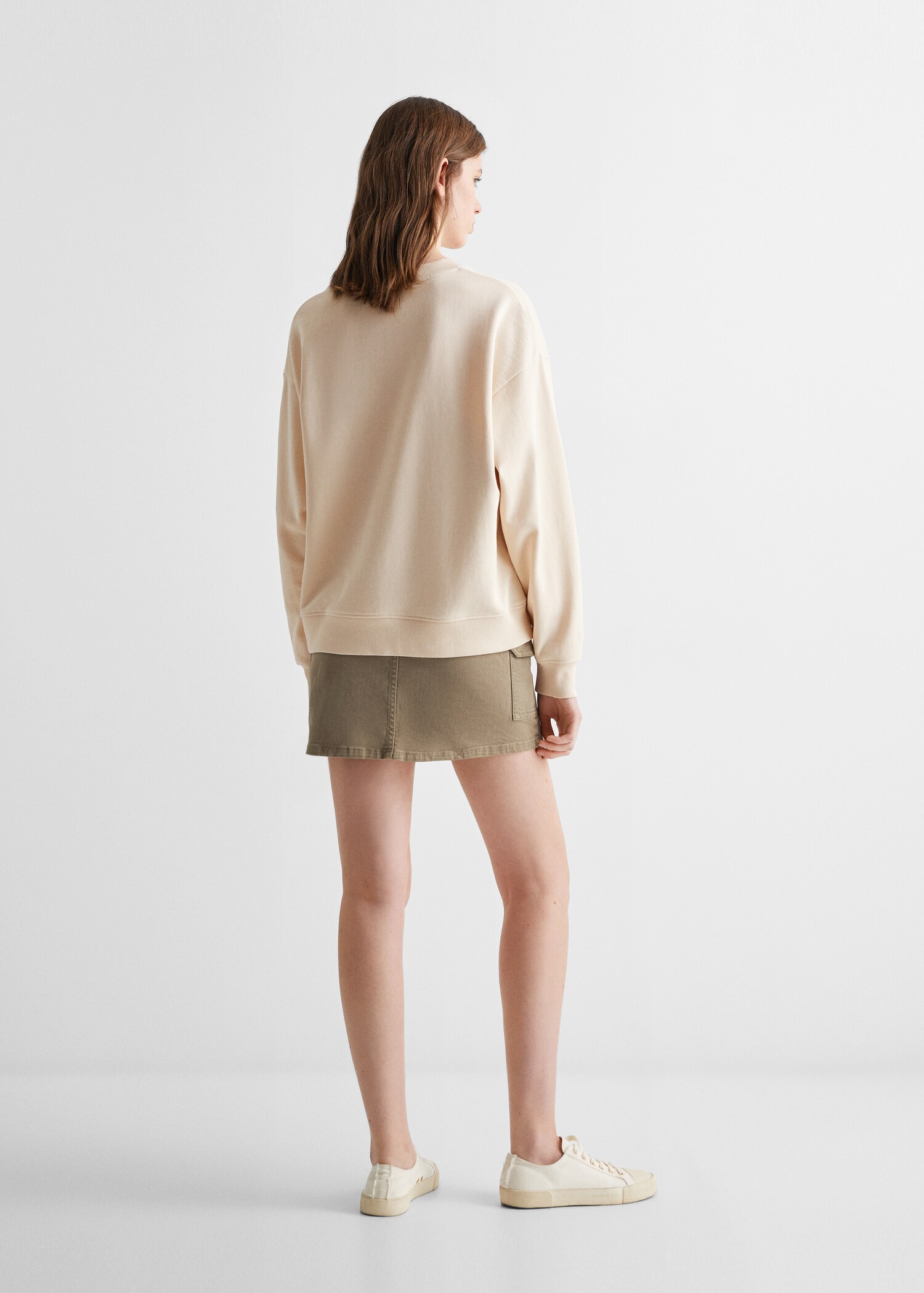 Printed cotton sweatshirt - Reverse of the article