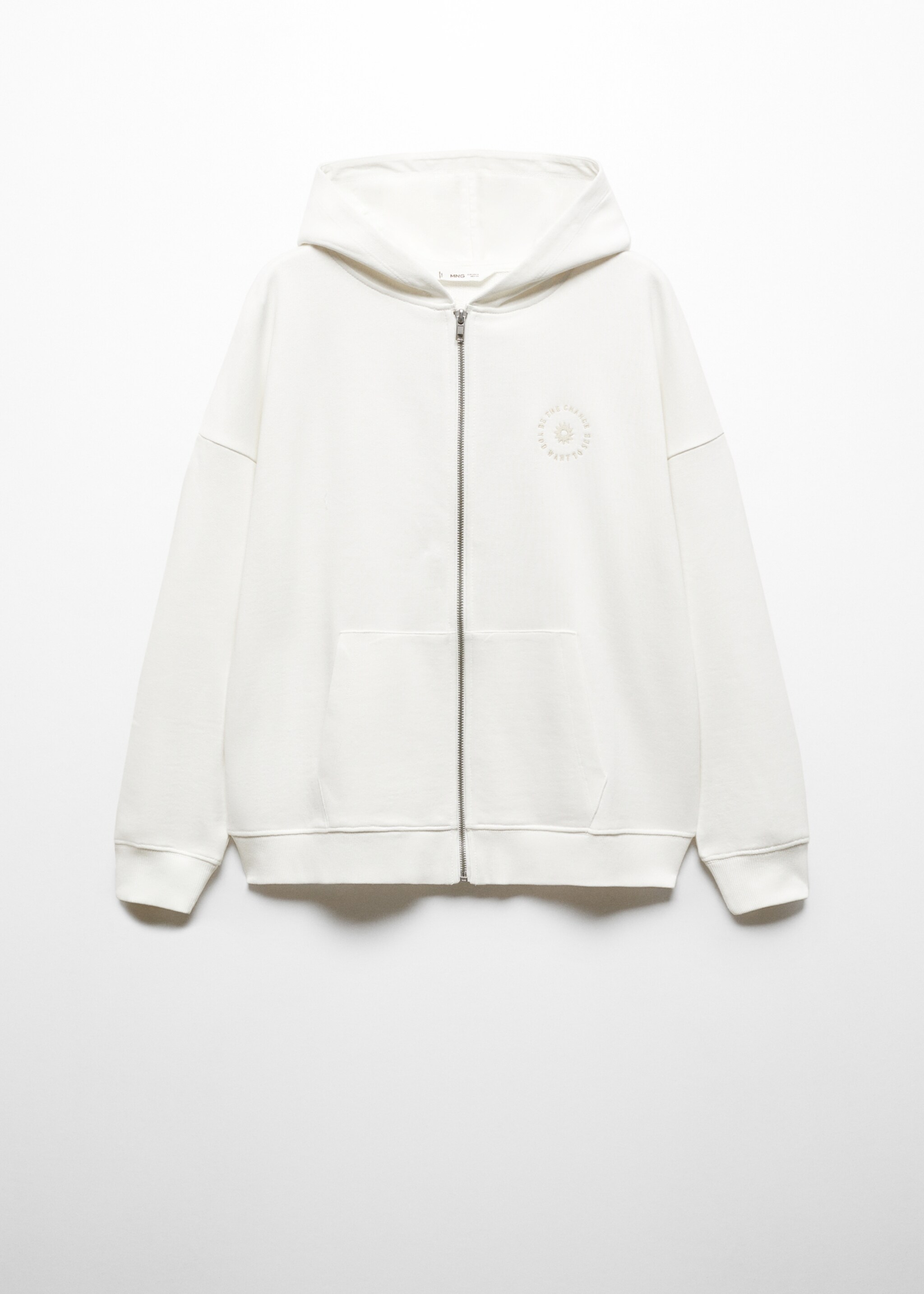 Message zipped hoodie - Article without model