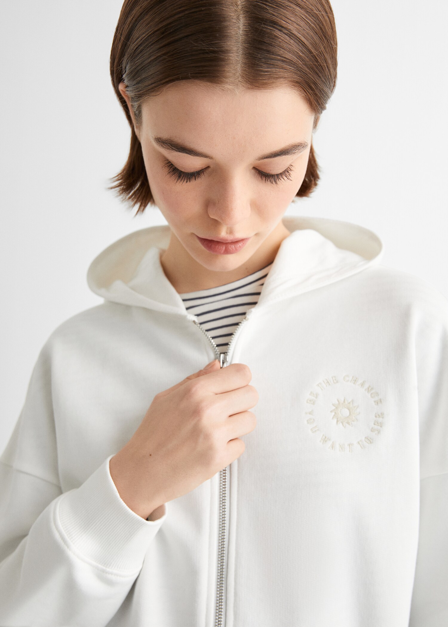Message zipped hoodie - Details of the article 1