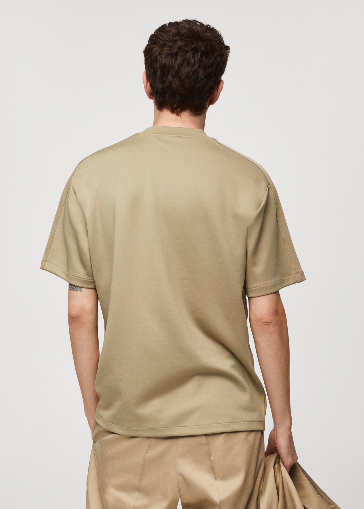 Relaxed-fit stretch fabric t-shirt - Reverse of the article