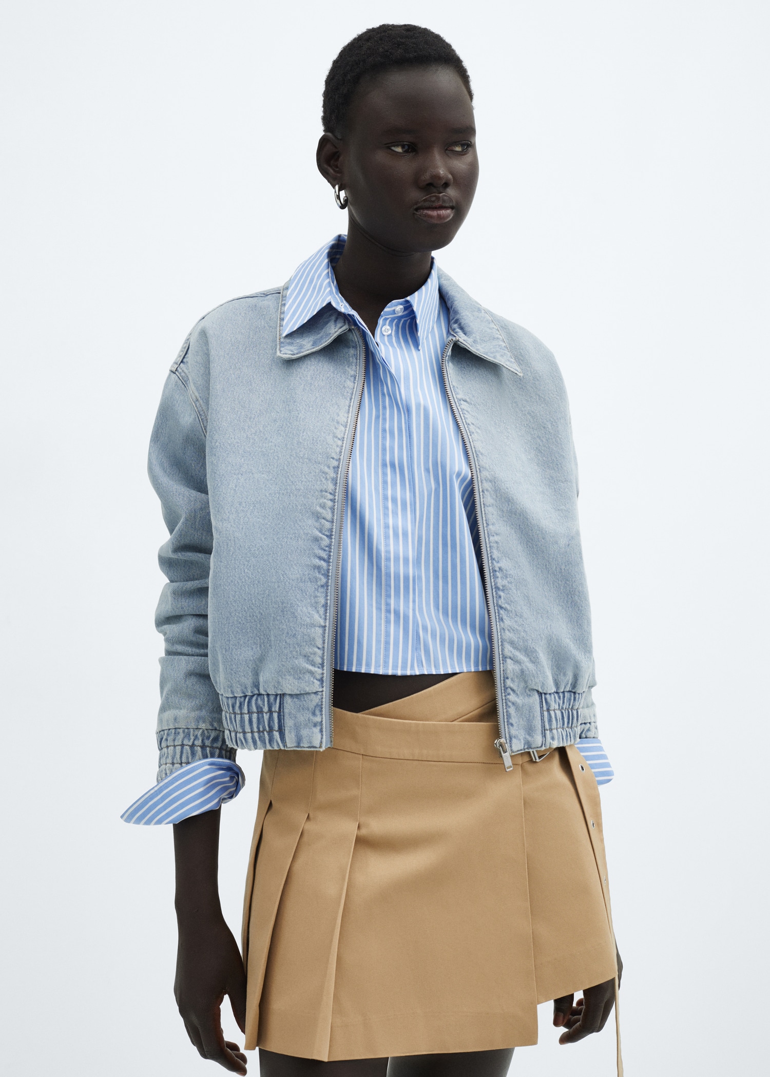 Denim Jacket Ootd Bomber Jacket Petite Indigo Vintage Wash Denim