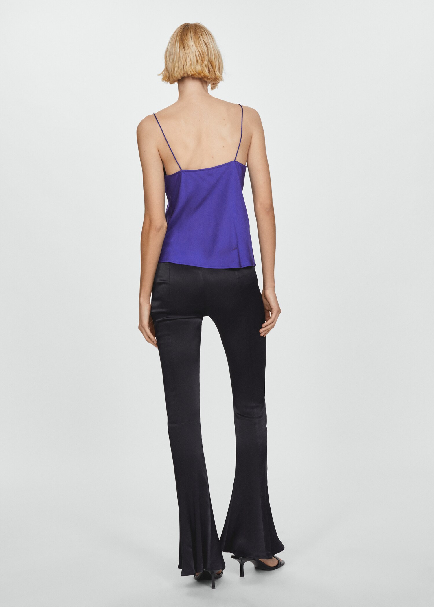 Pleated lace top - Reverse of the article