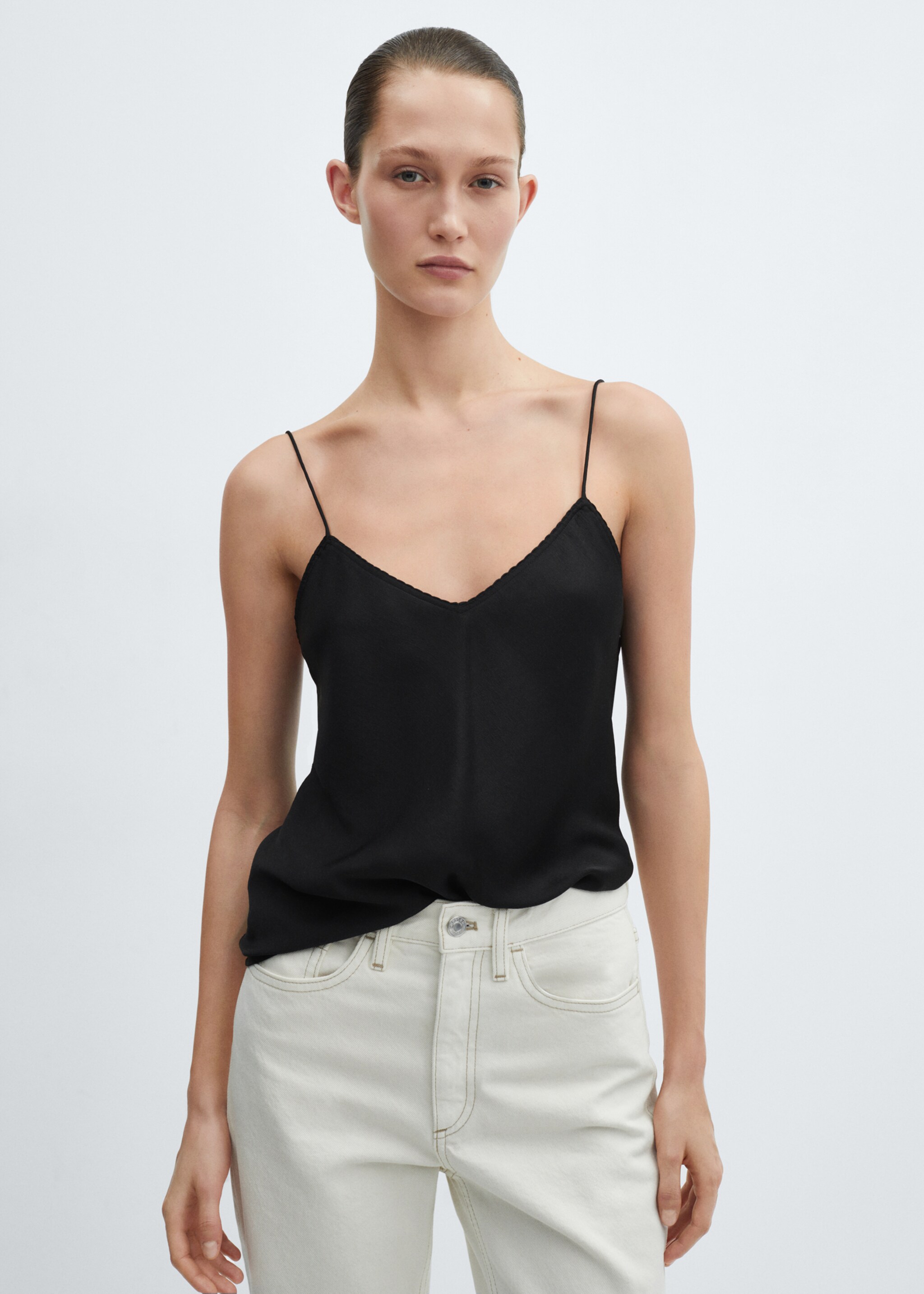 Pleated lace top - Medium plane