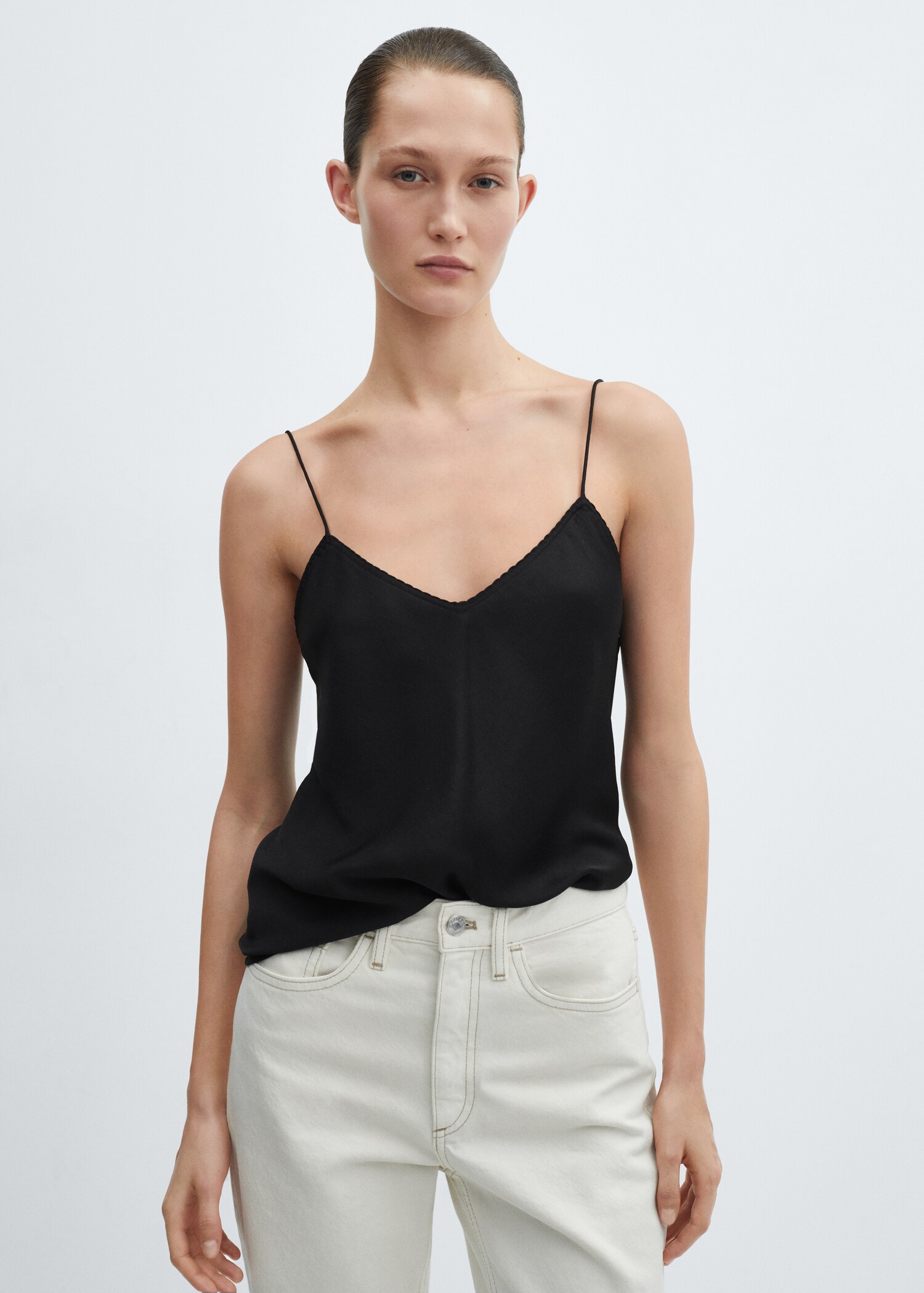 Pleated lace top - Medium plane