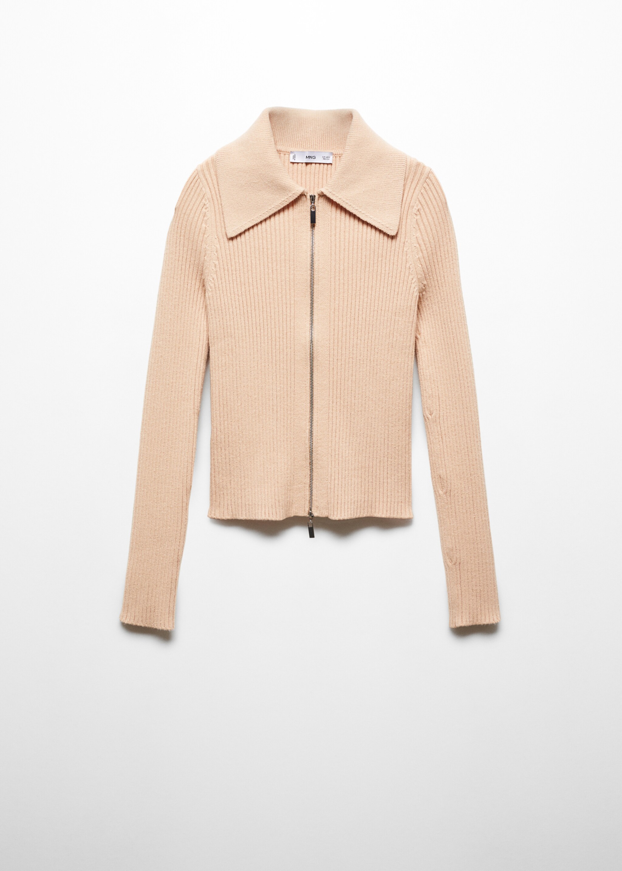 Gerippter Cardigan mit Reißverschluss - Artikel ohne Model