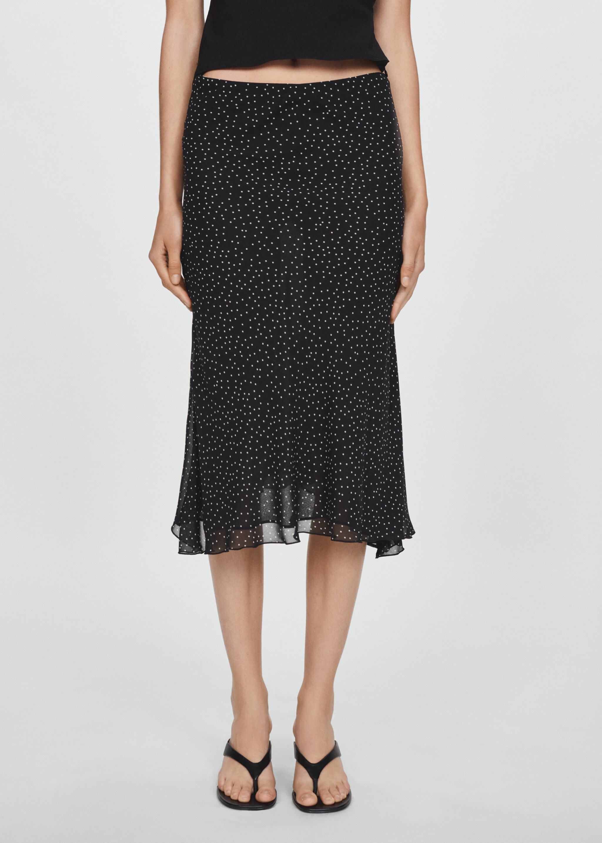 Polka dots midi skirt - Medium plane