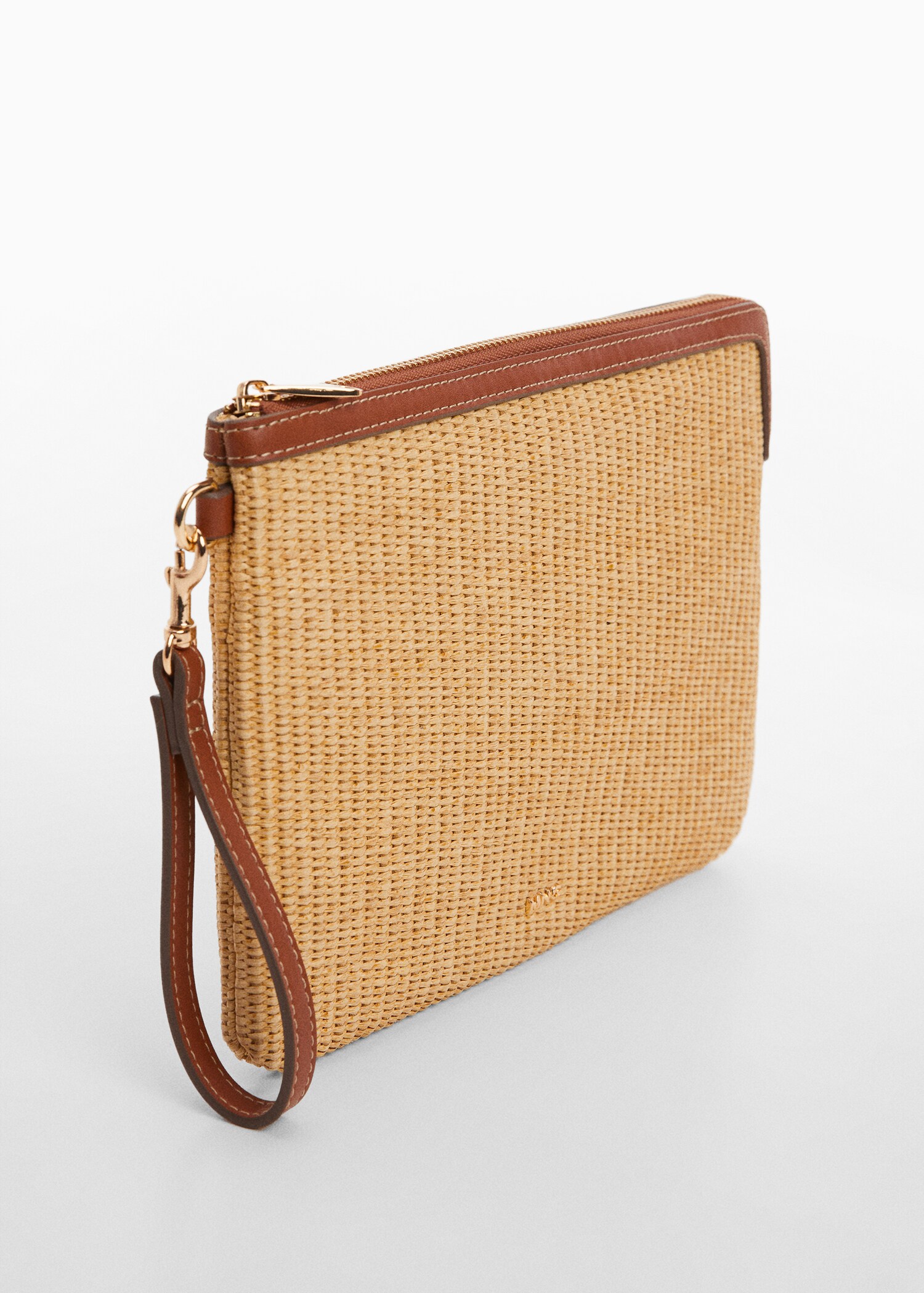 Raffia effect clutch - Medium plane
