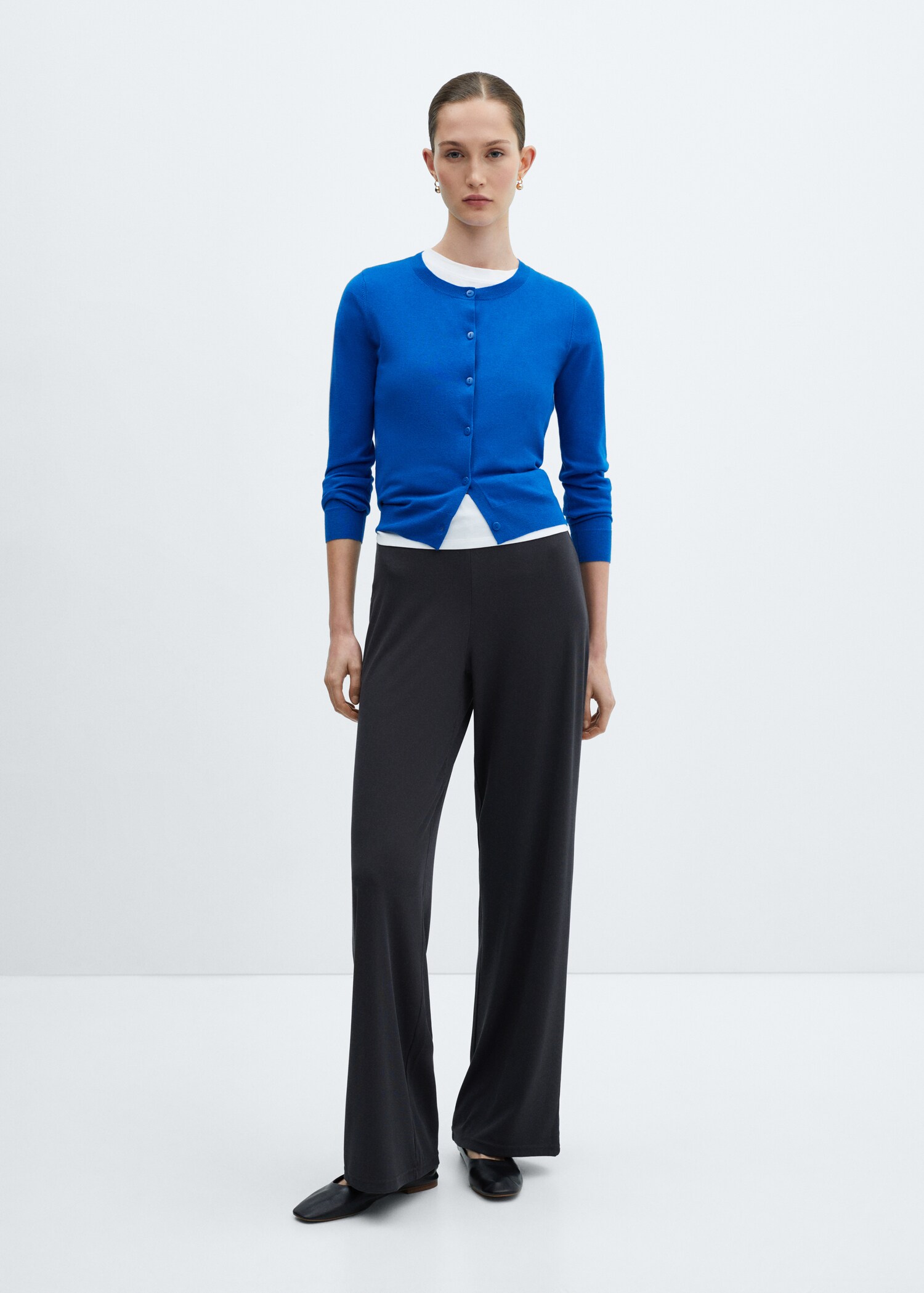 Wideleg trousers with elastic waist - Details of the article 2