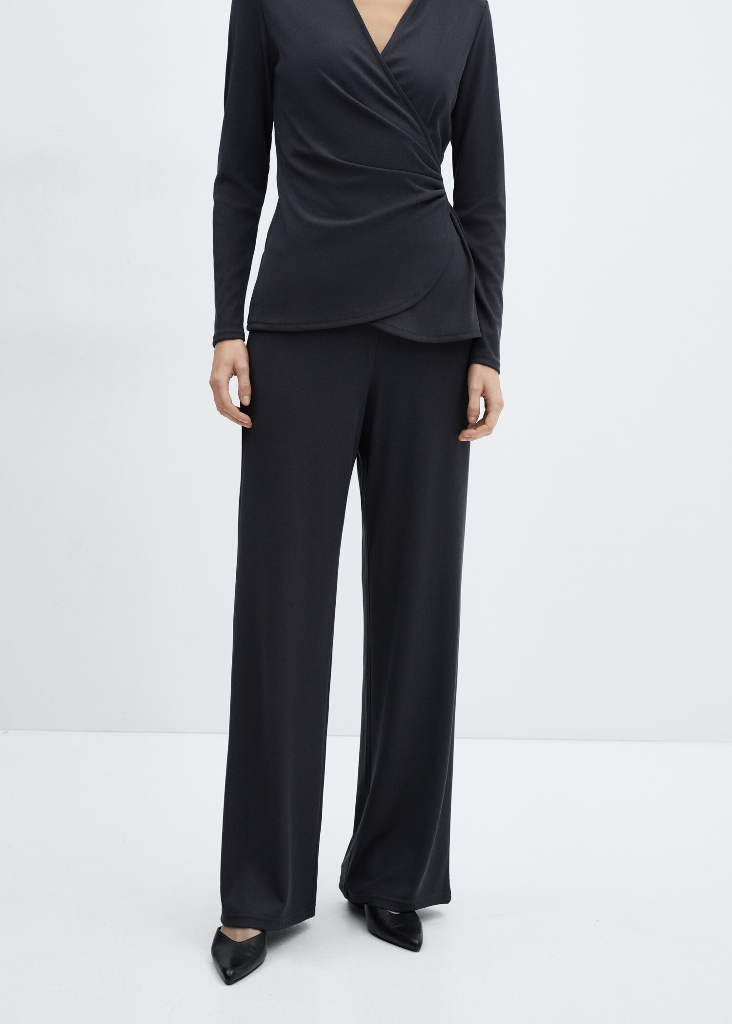 Wideleg trousers with elastic waist - Details of the article 6