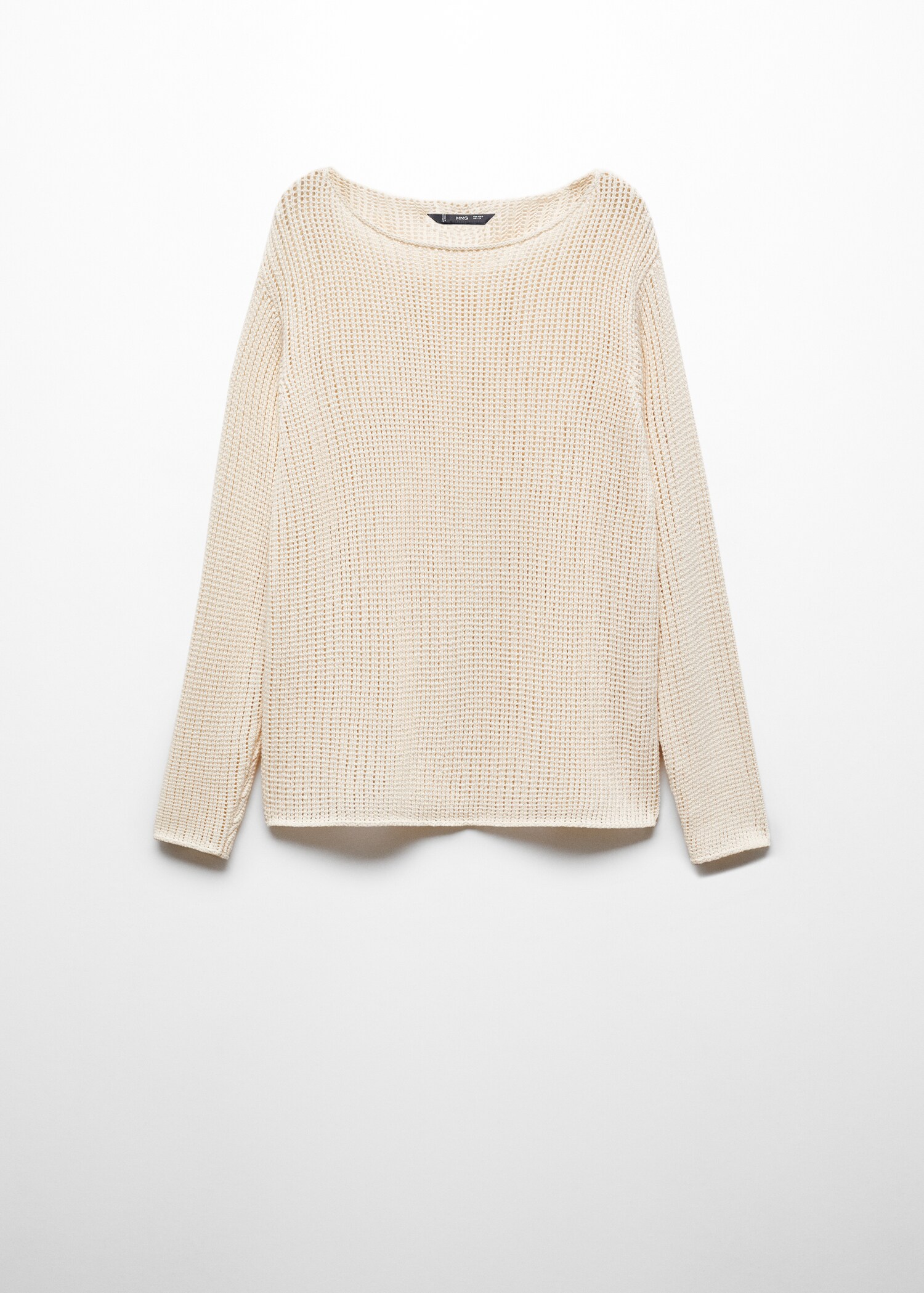 Boat-neck knitted sweater - Article without model