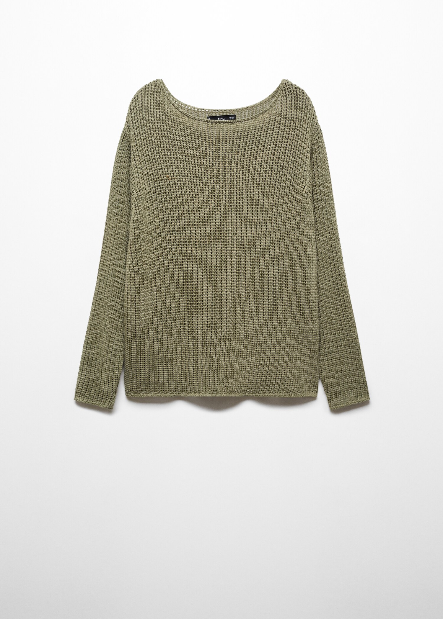 Boat-neck knitted sweater - Article without model