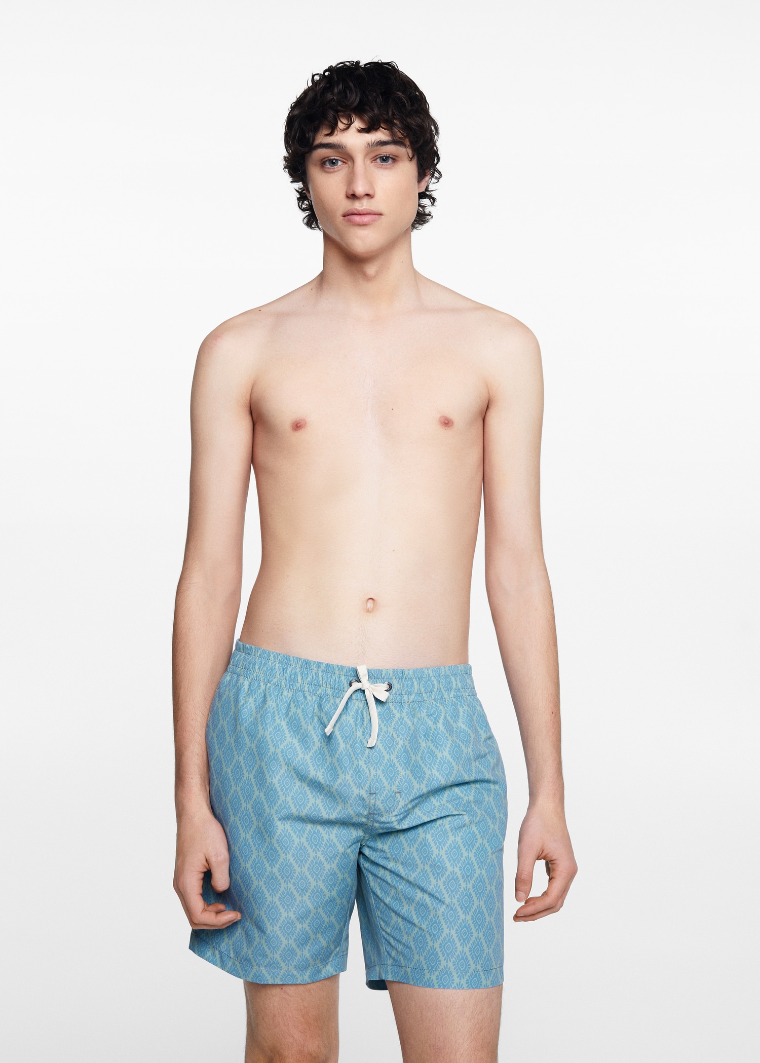Printed swimming trunks Teen Boy MANGO OUTLET USA - Main Image
