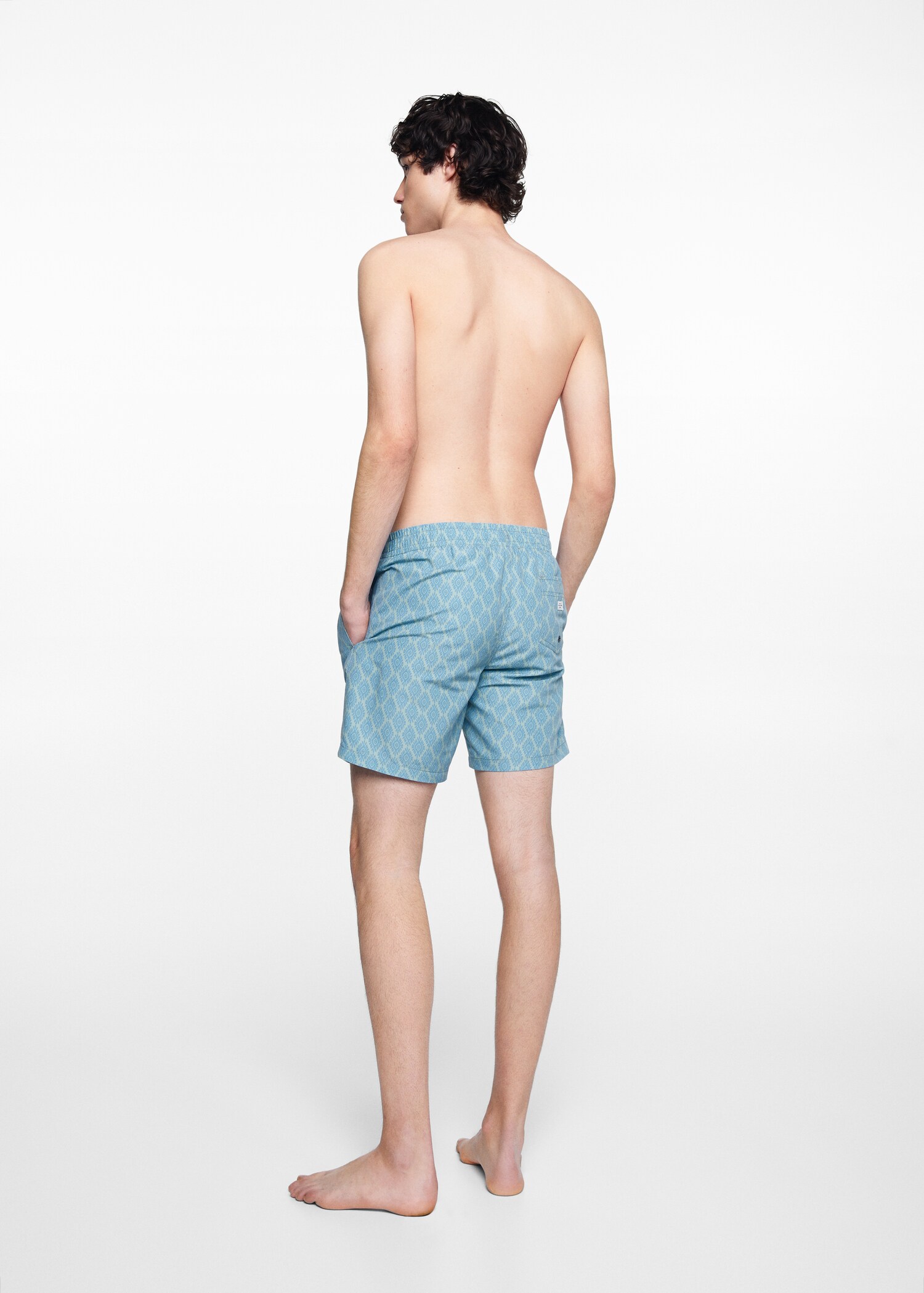 Printed swimming trunks - Reverse of the article