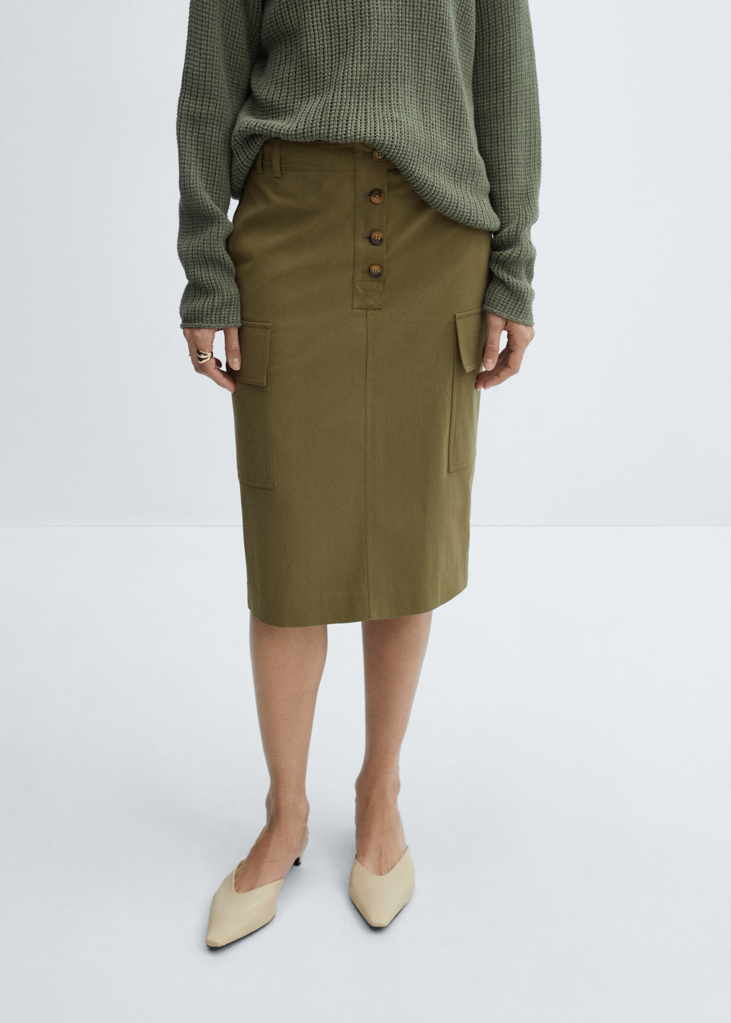 Jupe cargo midi - Plan moyen