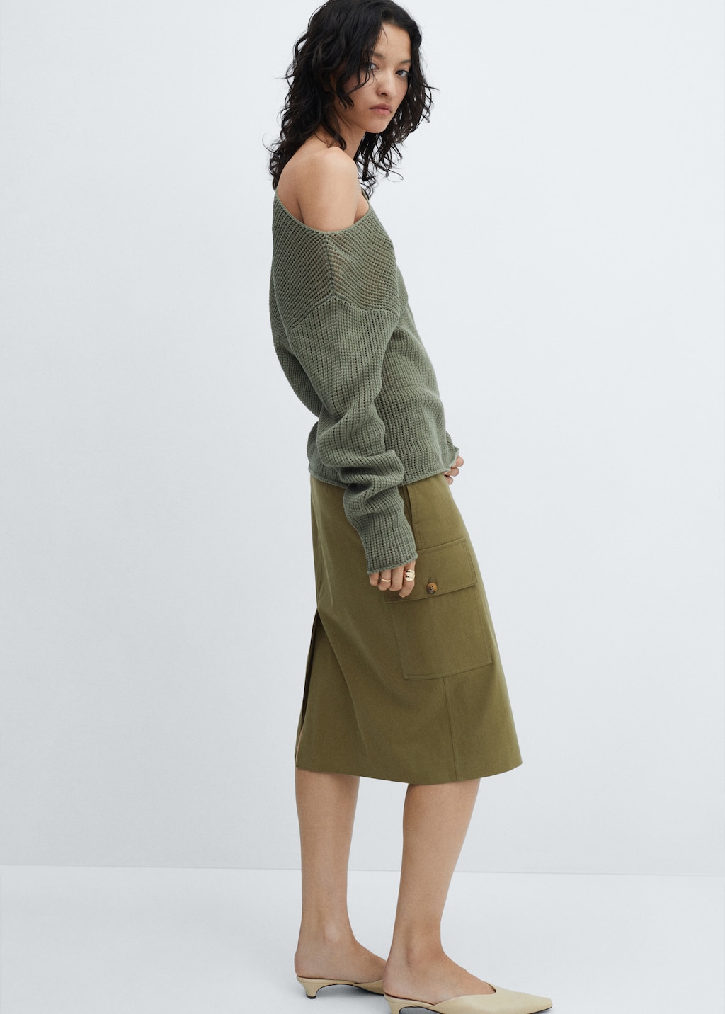 Cargo midi-skirt - Women | MANGO OUTLET USA