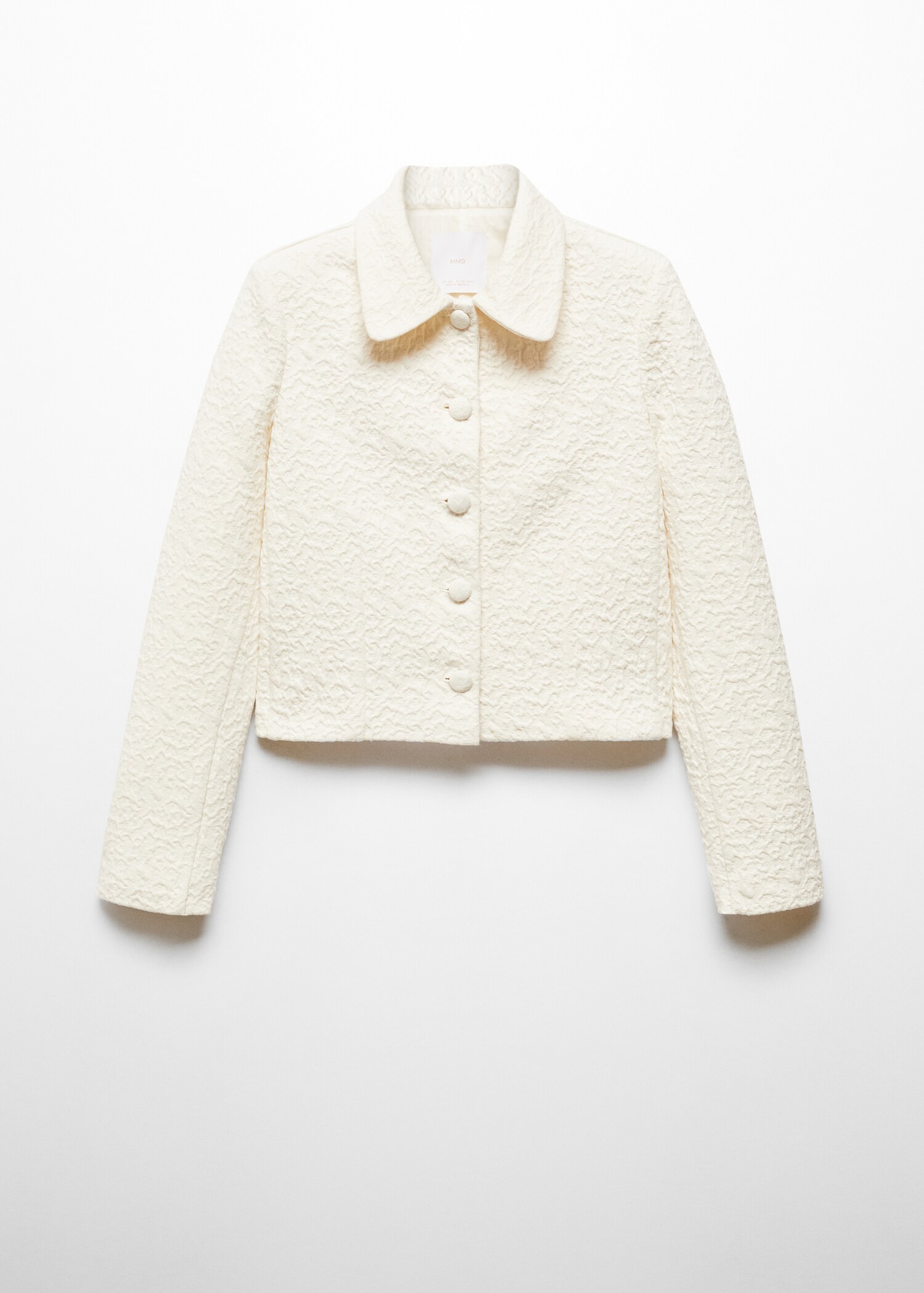 Texturierte Jacke mit Knöpfen - Artikel ohne Model