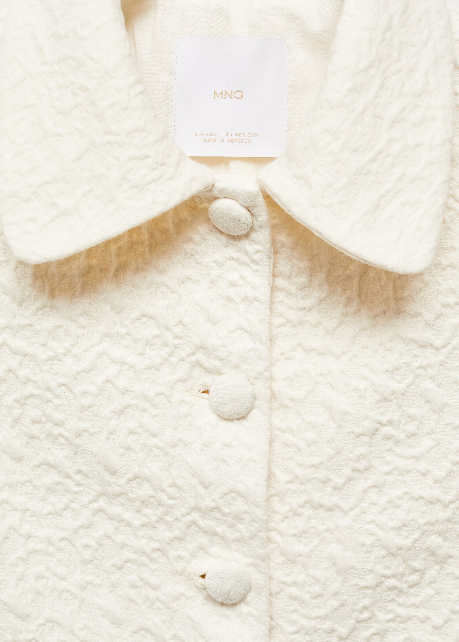 Texturierte Jacke mit Knöpfen - Detail des Artikels 8