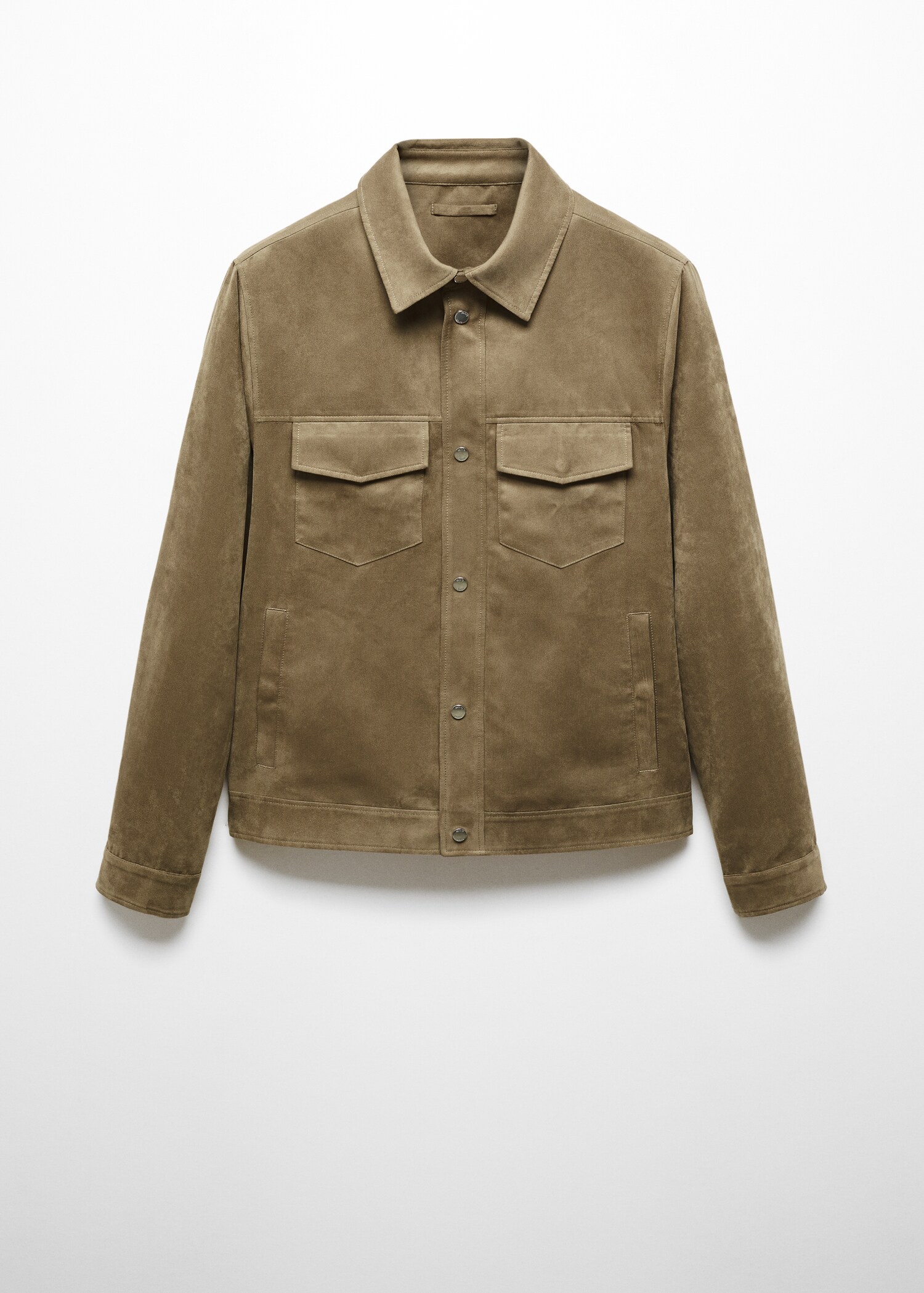 Suede-effect jacket with pockets - Article without model