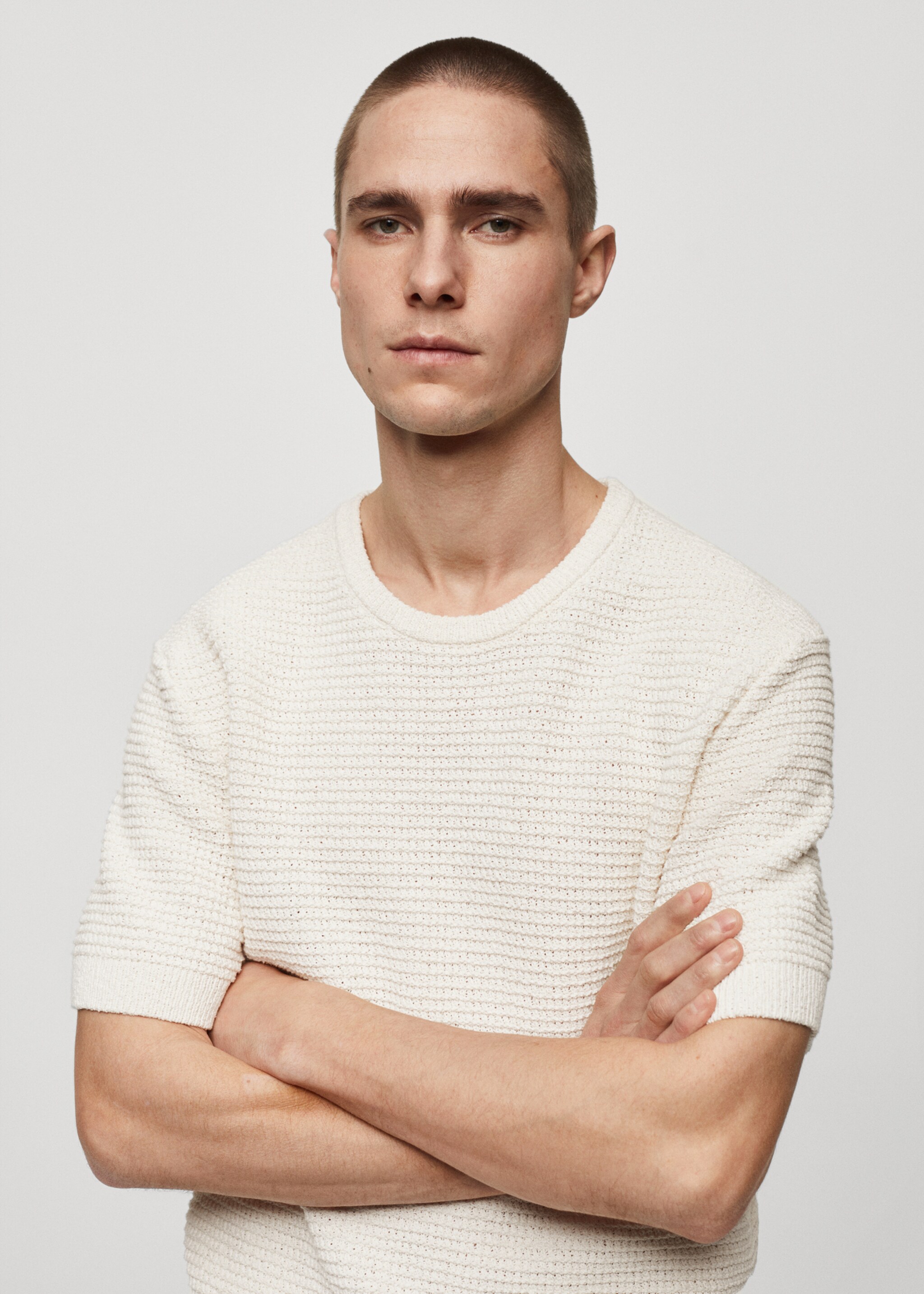 Crochet knit T-shirt - Details of the article 1