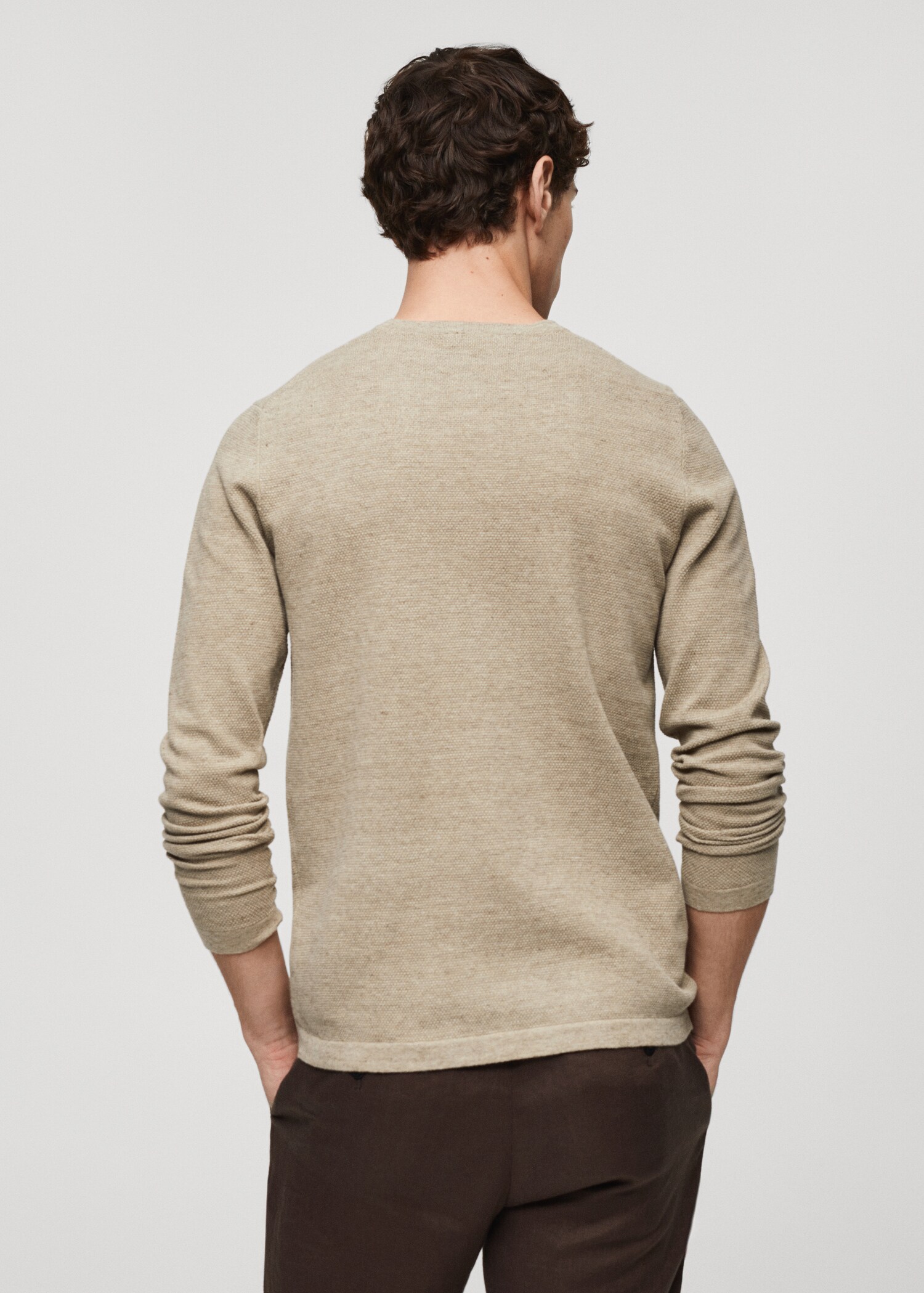 Knit cotton sweater - Reverse of the article