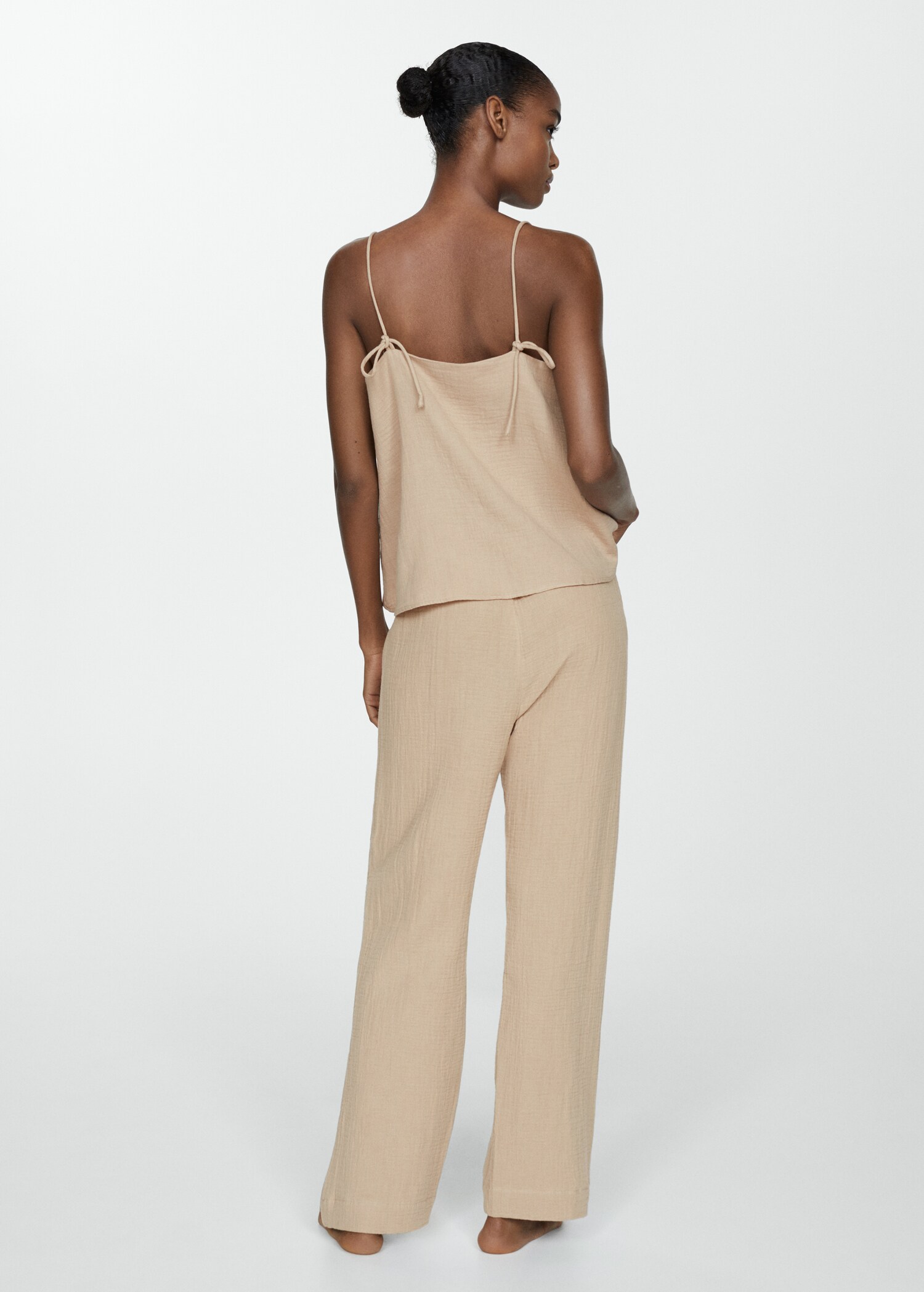 Cotton gauze pajama top - Reverse of the article