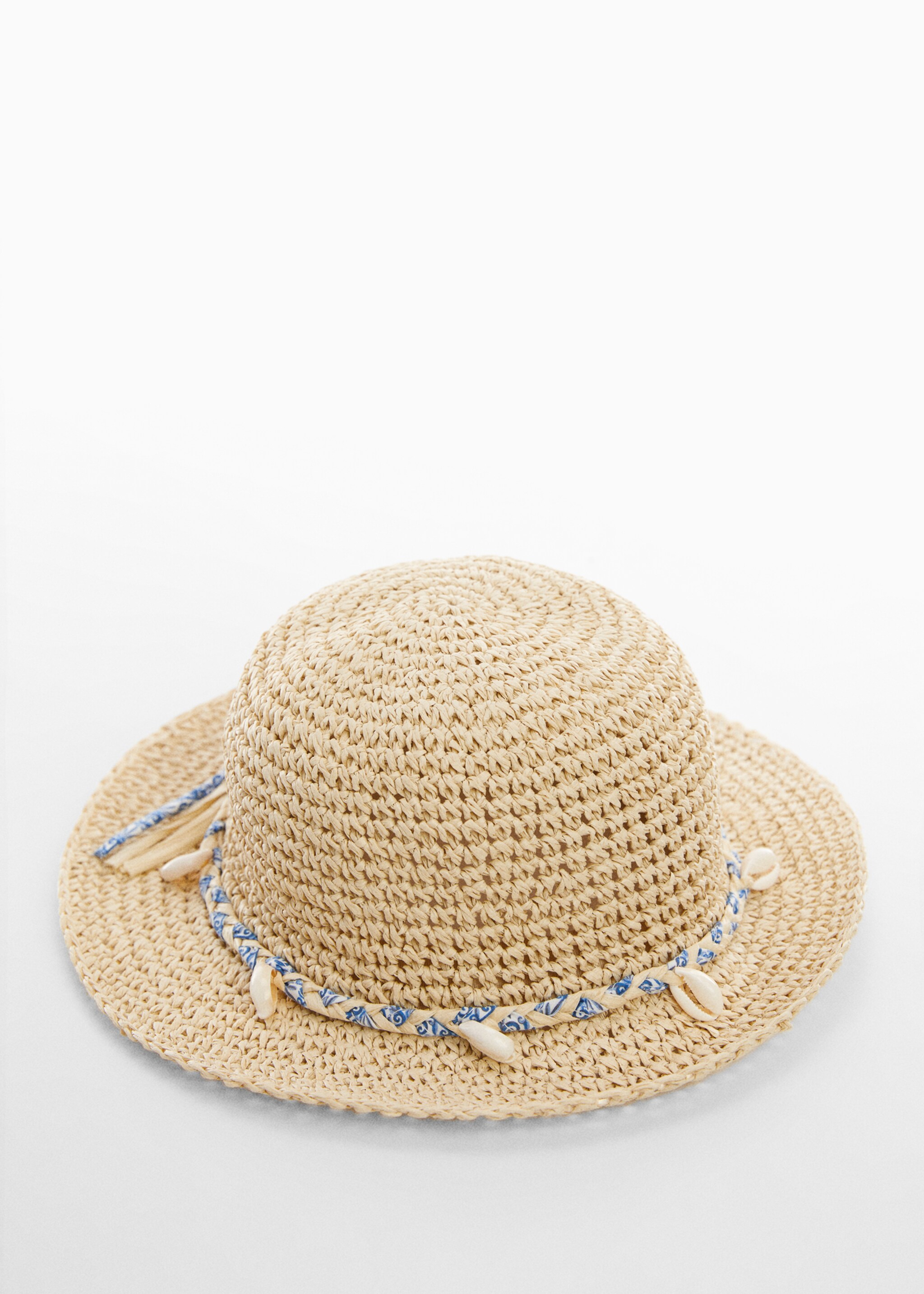 Sombrero paja conchas - Plano medio