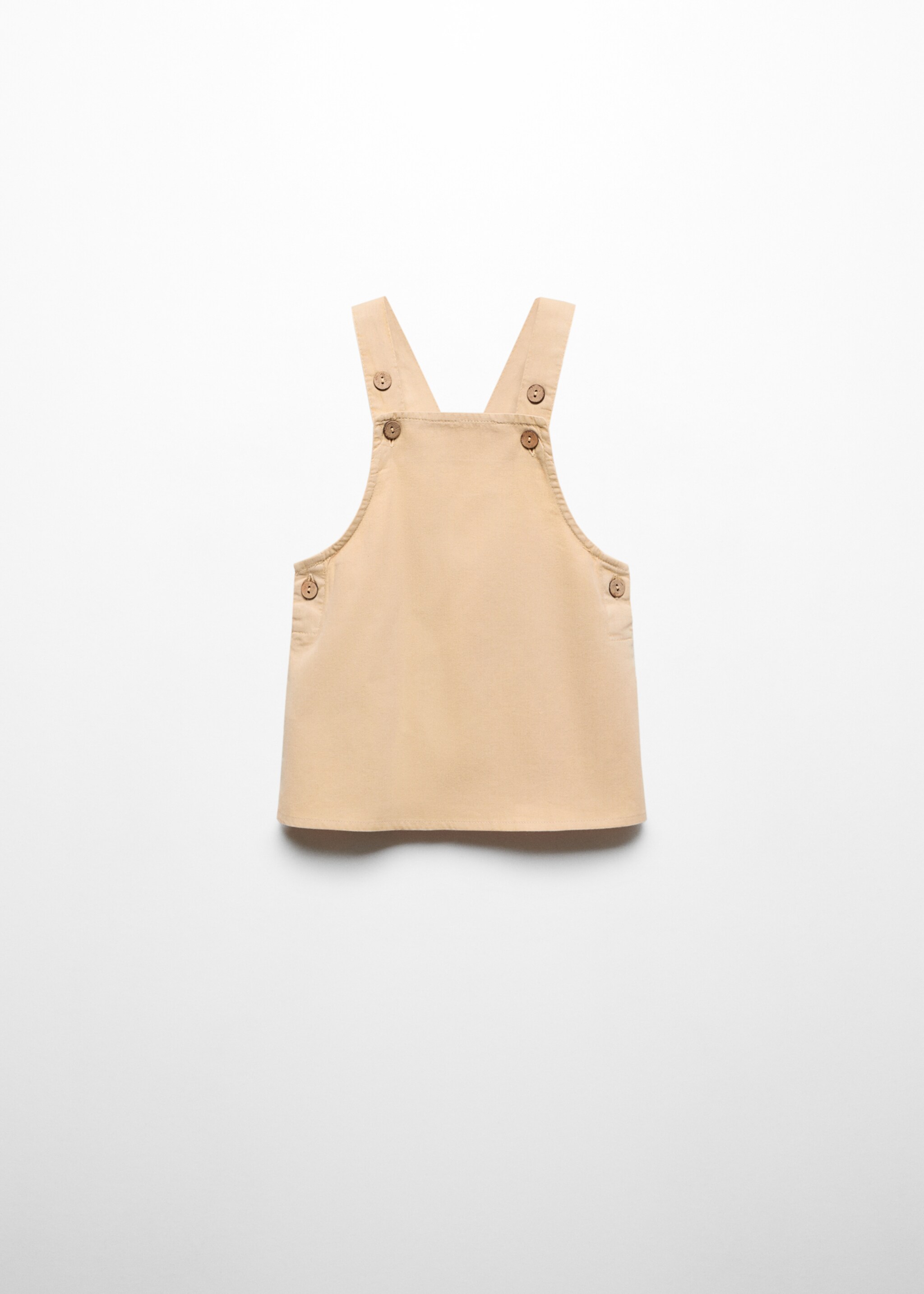 Natural-dye pinafore with buttons - Article without model