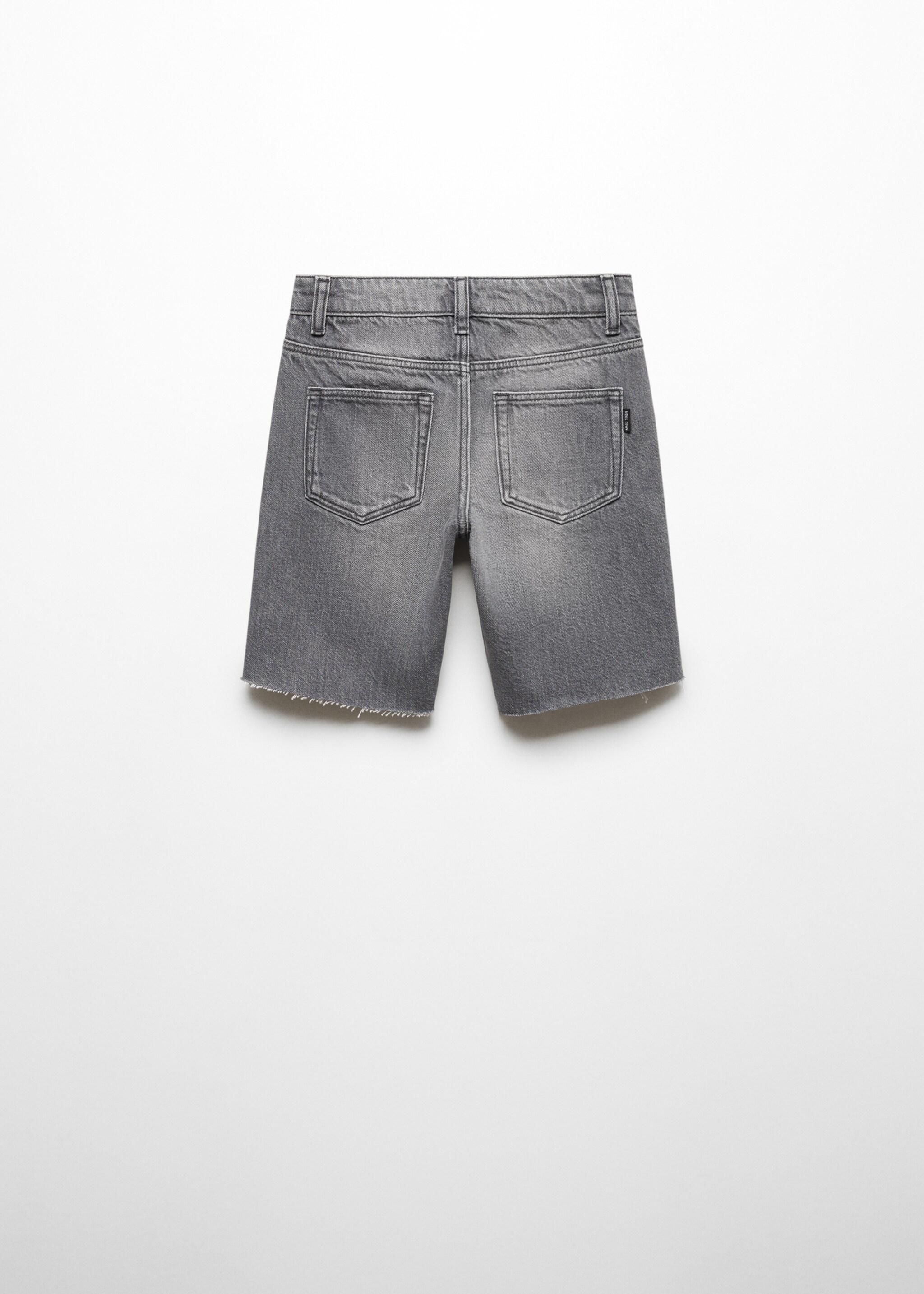 Bermudas denim bajo deshilachado - Reverso del artículo