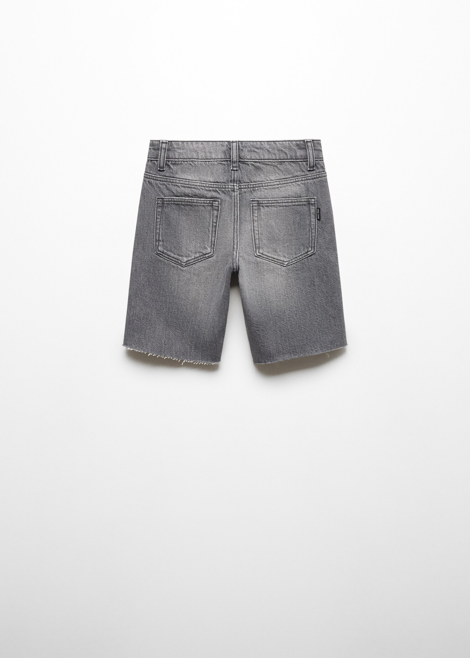 Frayed hem denim shorts - Reverse of the article