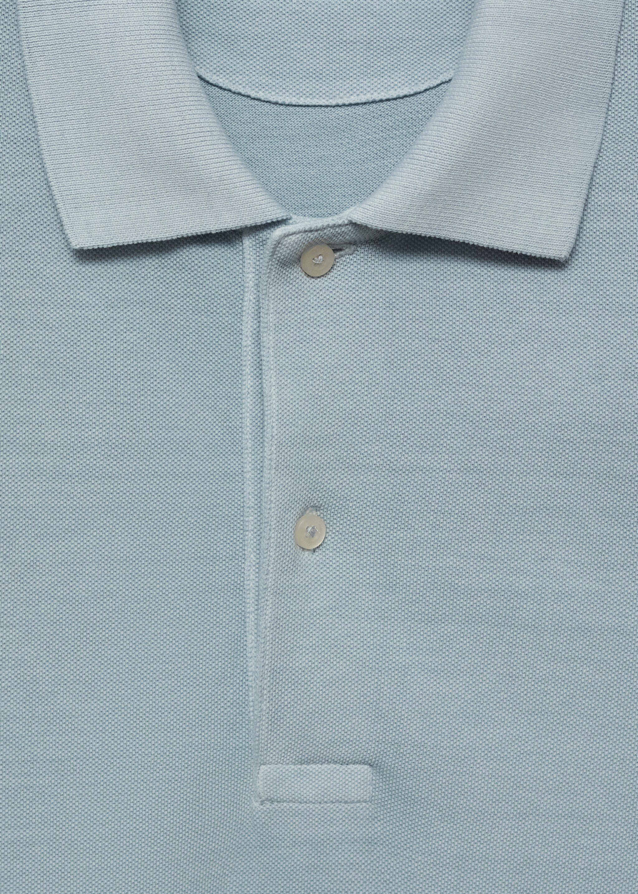 Polo manches courtes coton - Détail de l'article 8, Bleu. Ref: 67096010-00.