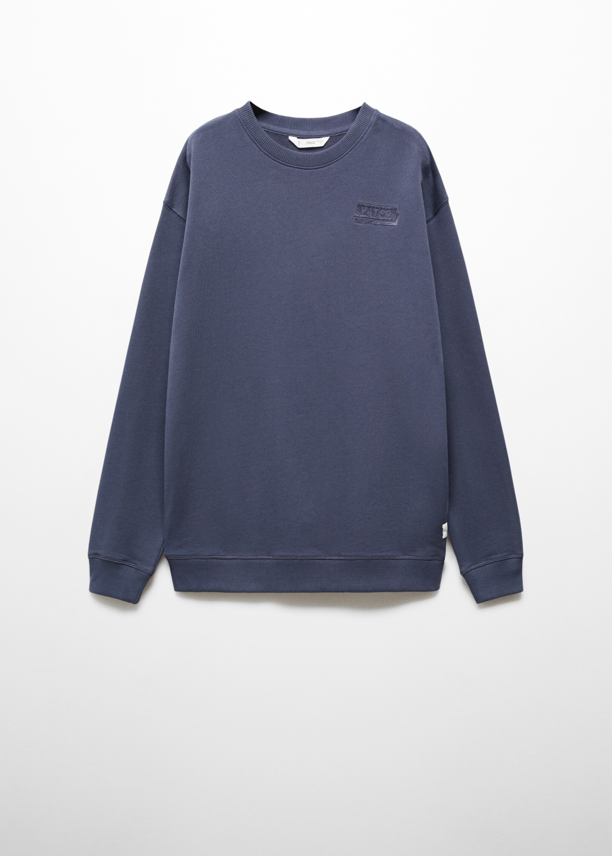 Sweat-shirt imprimé dans le dos - Article sans modèle, Bleu marine foncé. Ref: 67096016-00.
