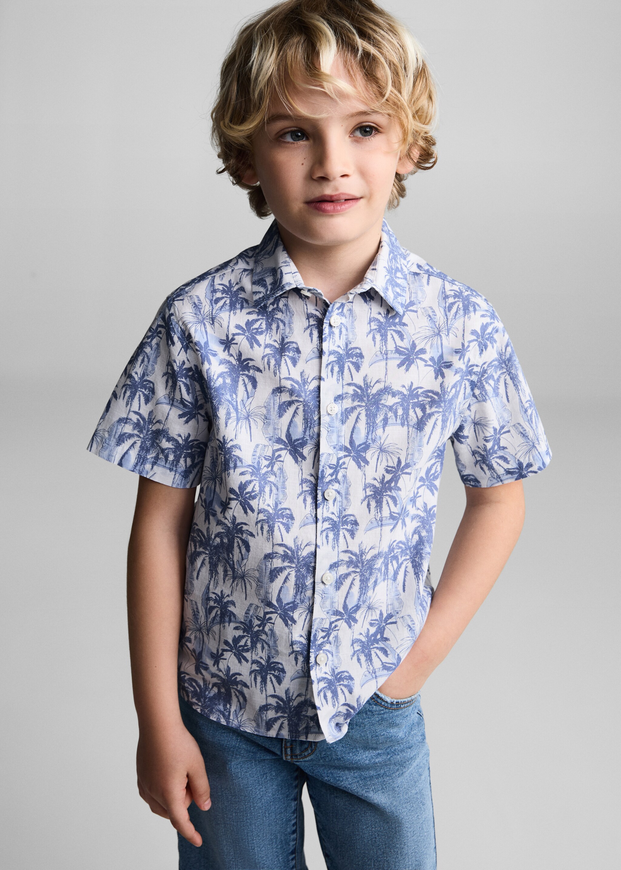 Palm print shirt - Medium plane