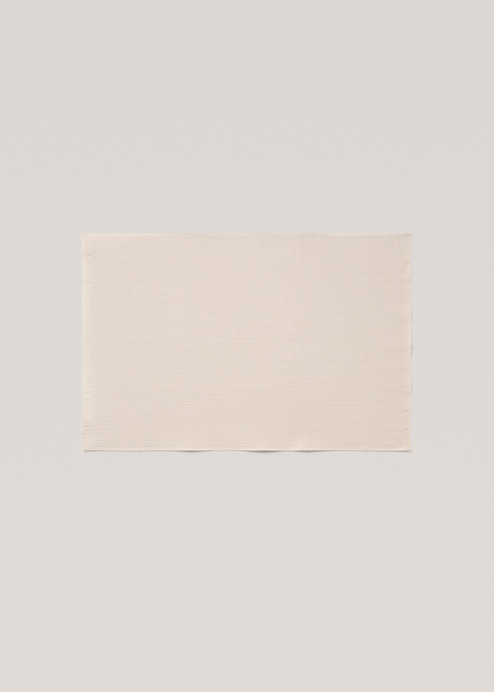 Tapis de bain coton gaufré franges - Article sans modèle