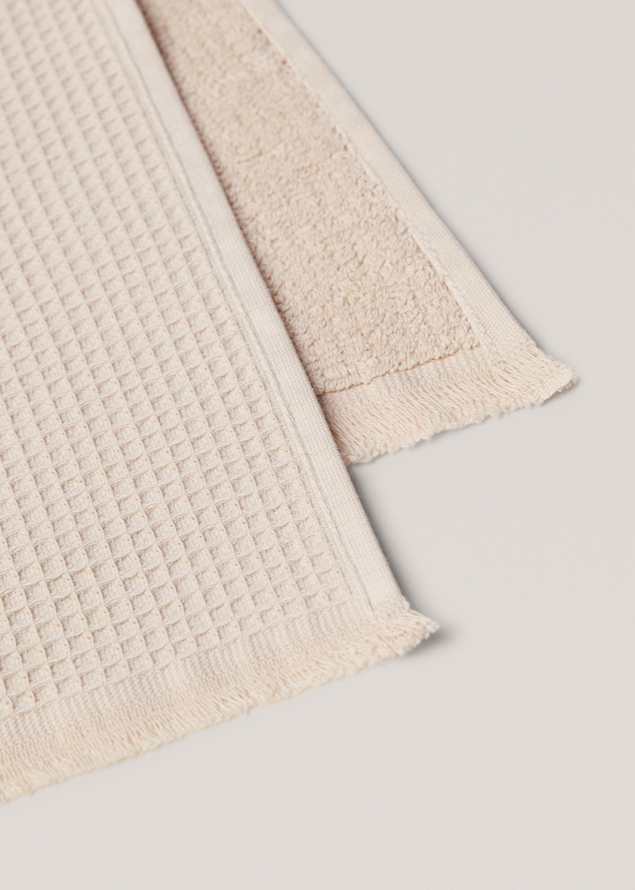 Tapis de bain coton gaufré franges - Détail de l'article 1