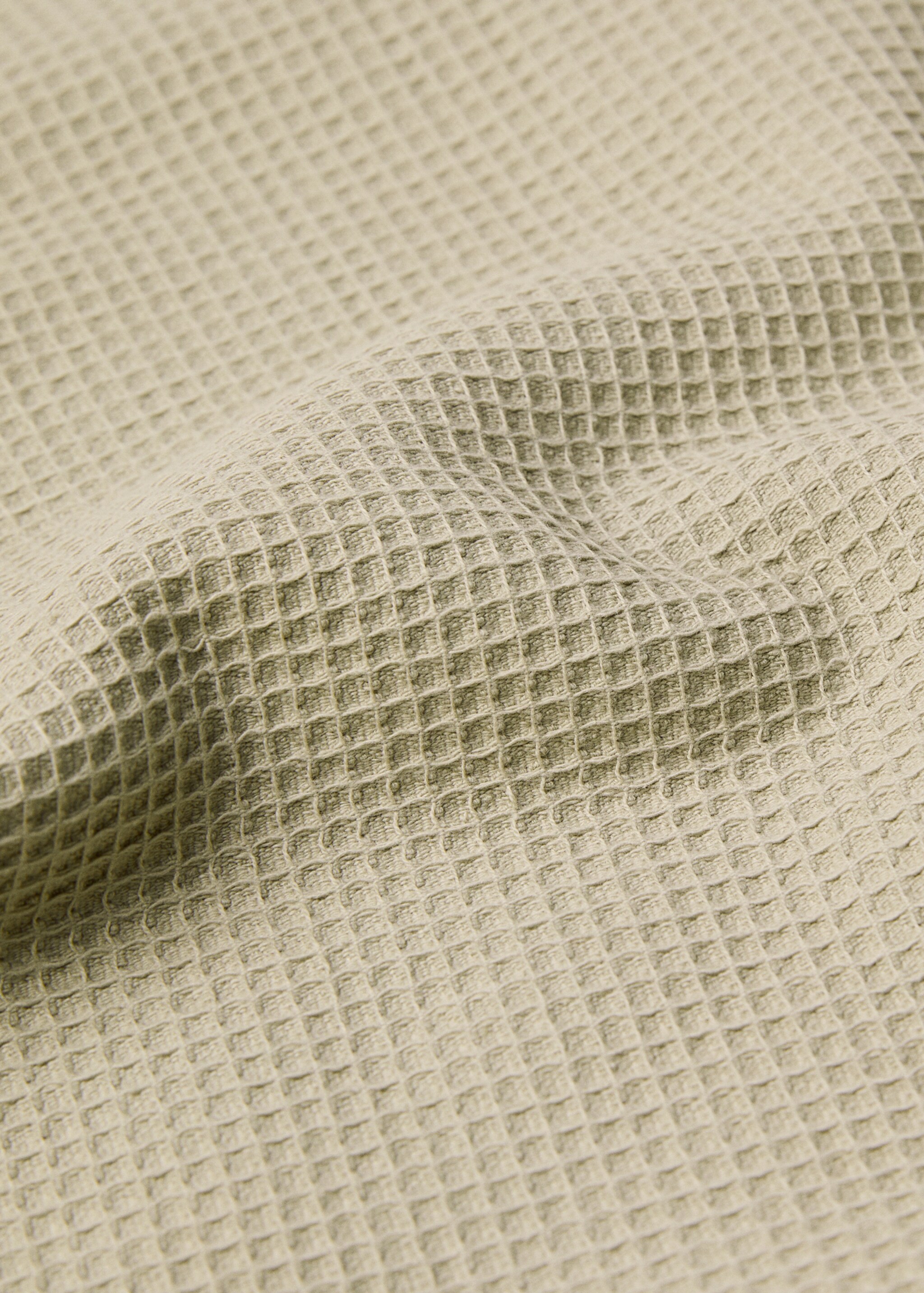 Cotton waffle bath mat with fringes - Details of the article 2