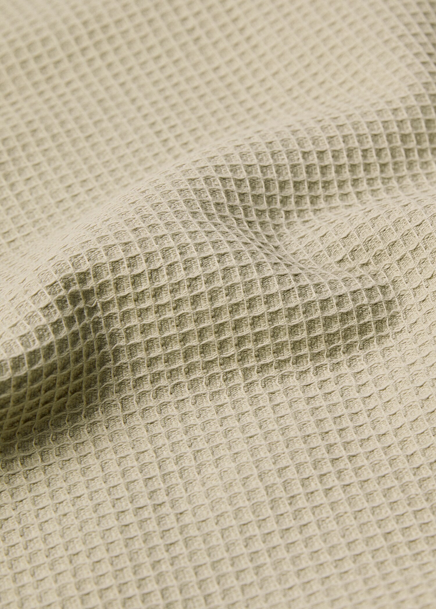 Cotton waffle bath mat with fringes - Details of the article 2