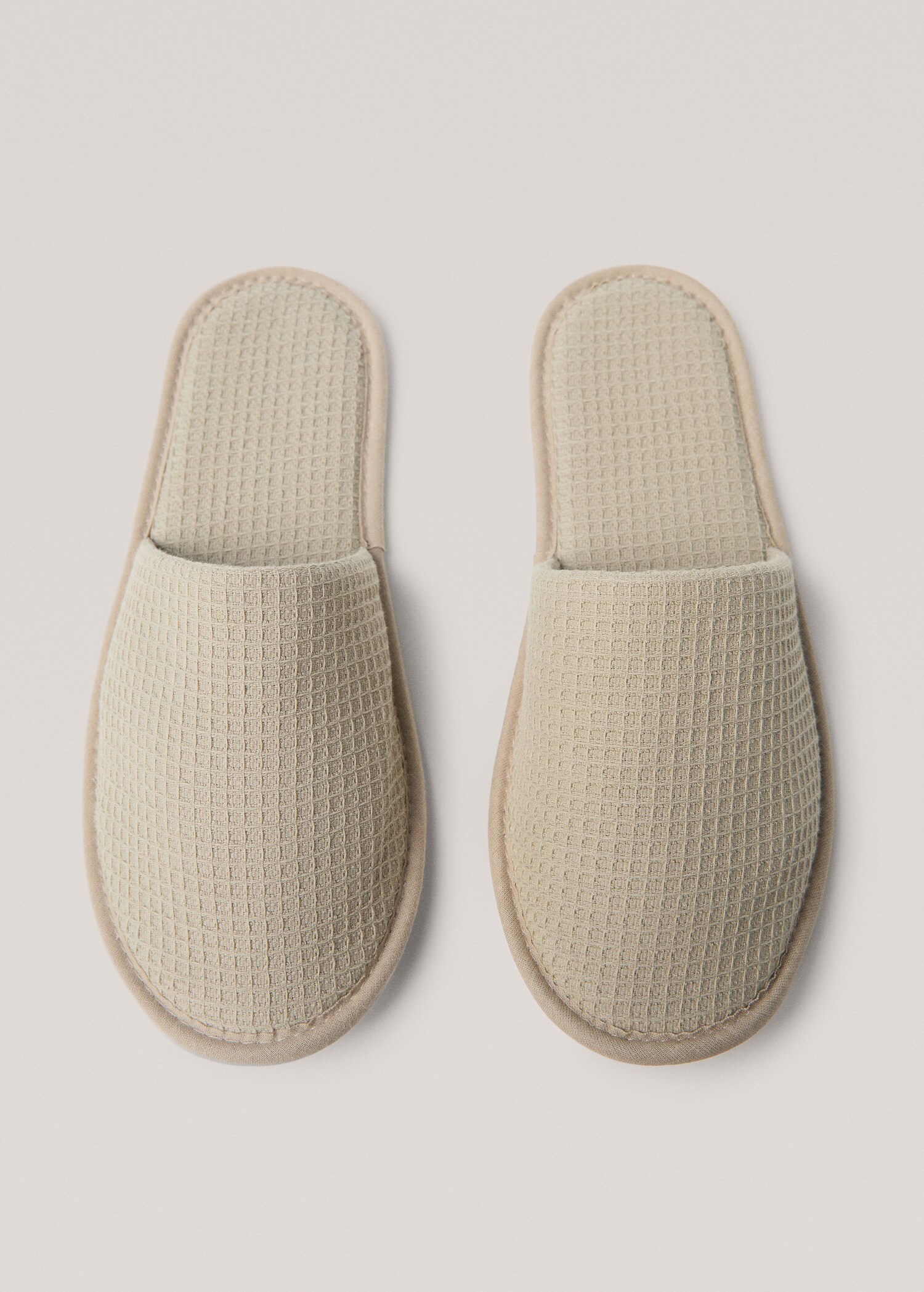 Waffle cotton slippers - Details of the article 1