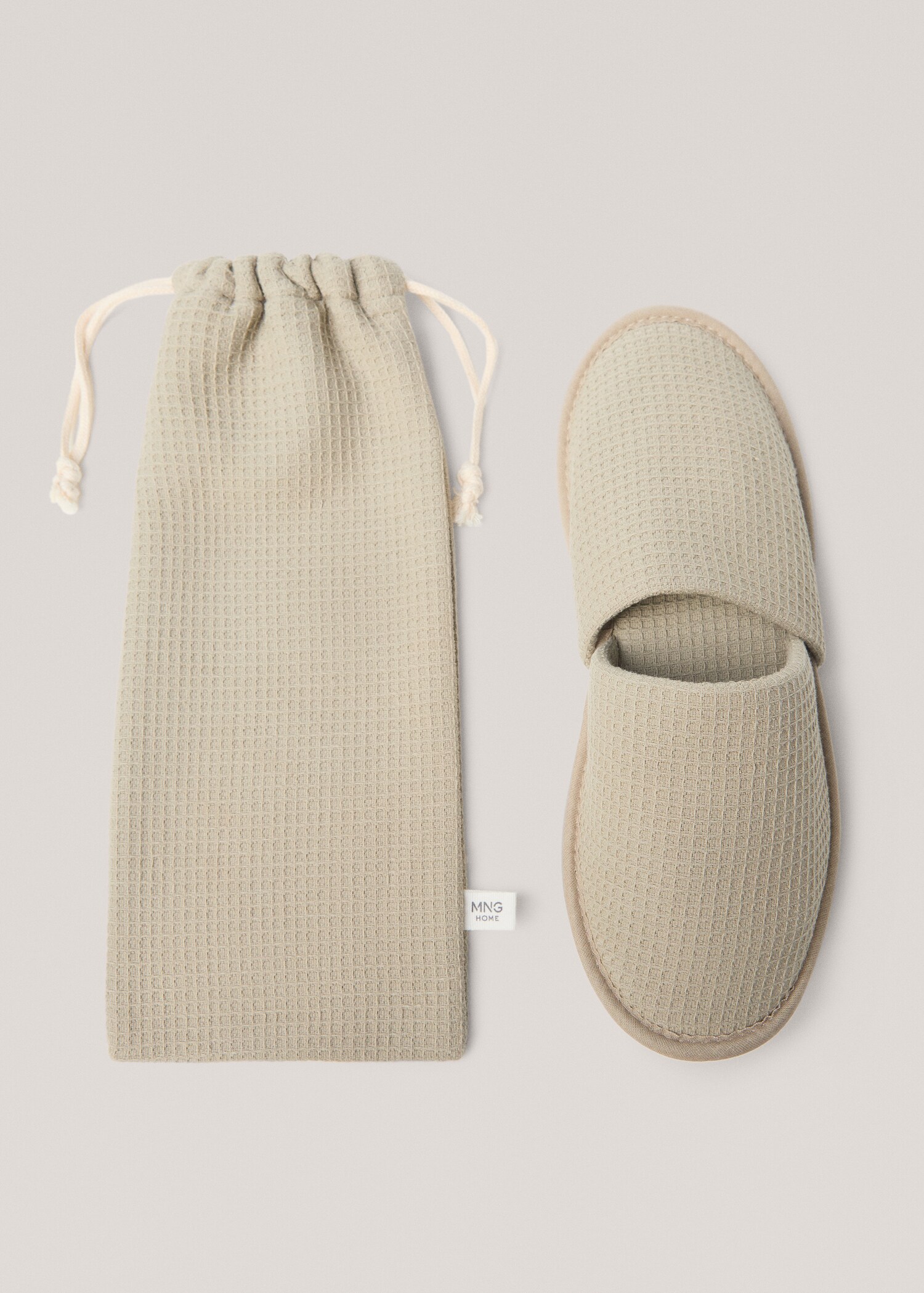 Waffle cotton slippers - Details of the article 4