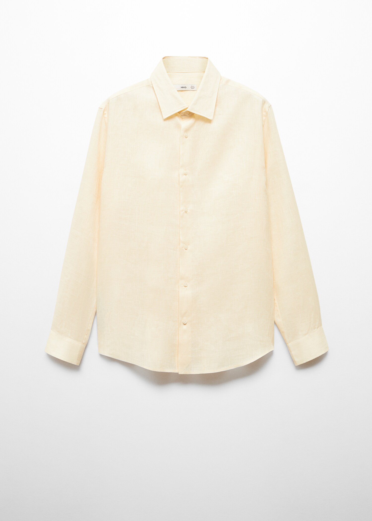 Regular-fit 100% linen shirt - Article without model