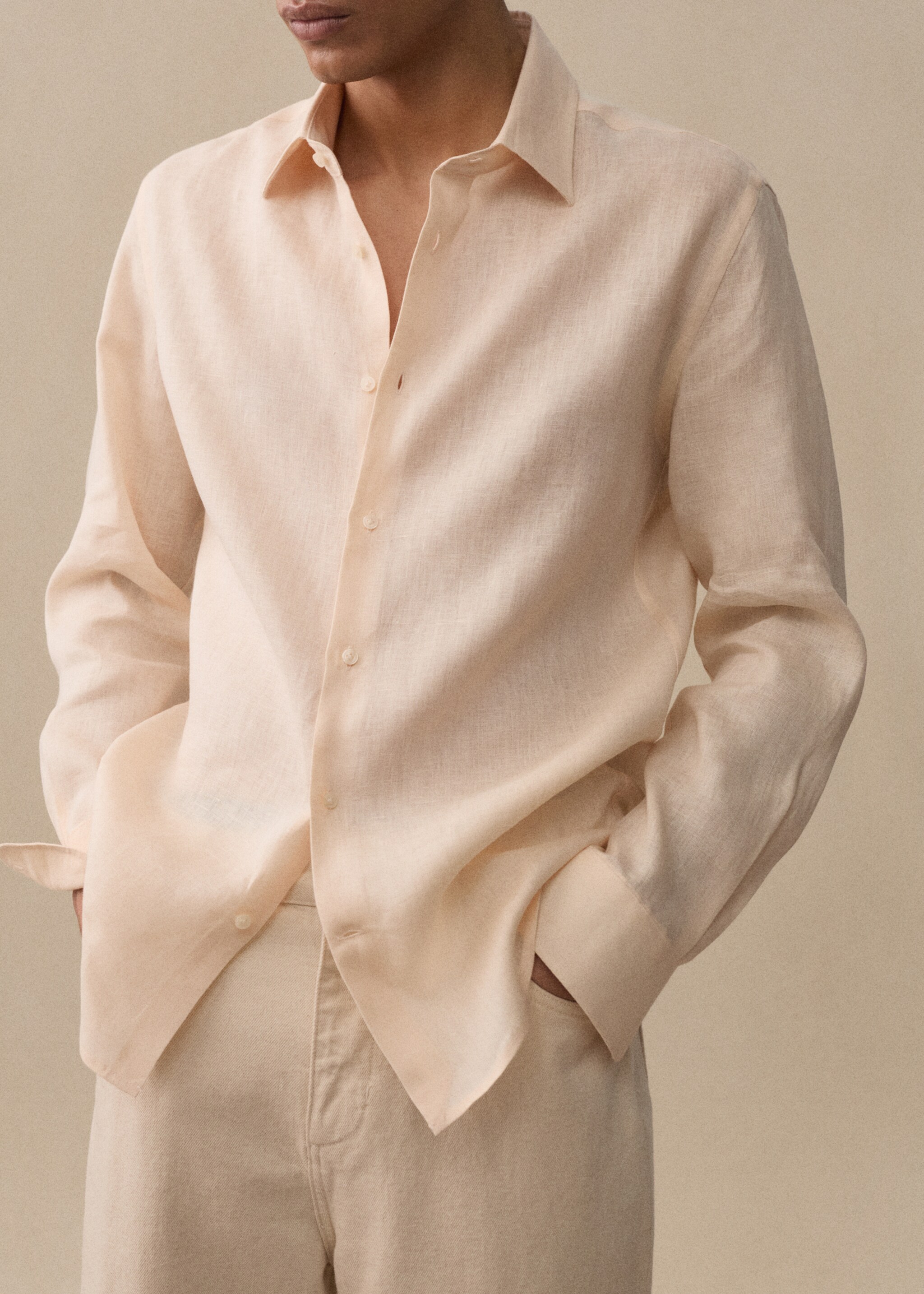 Camisa regular fit 100% lino - Detalle del artículo 5
