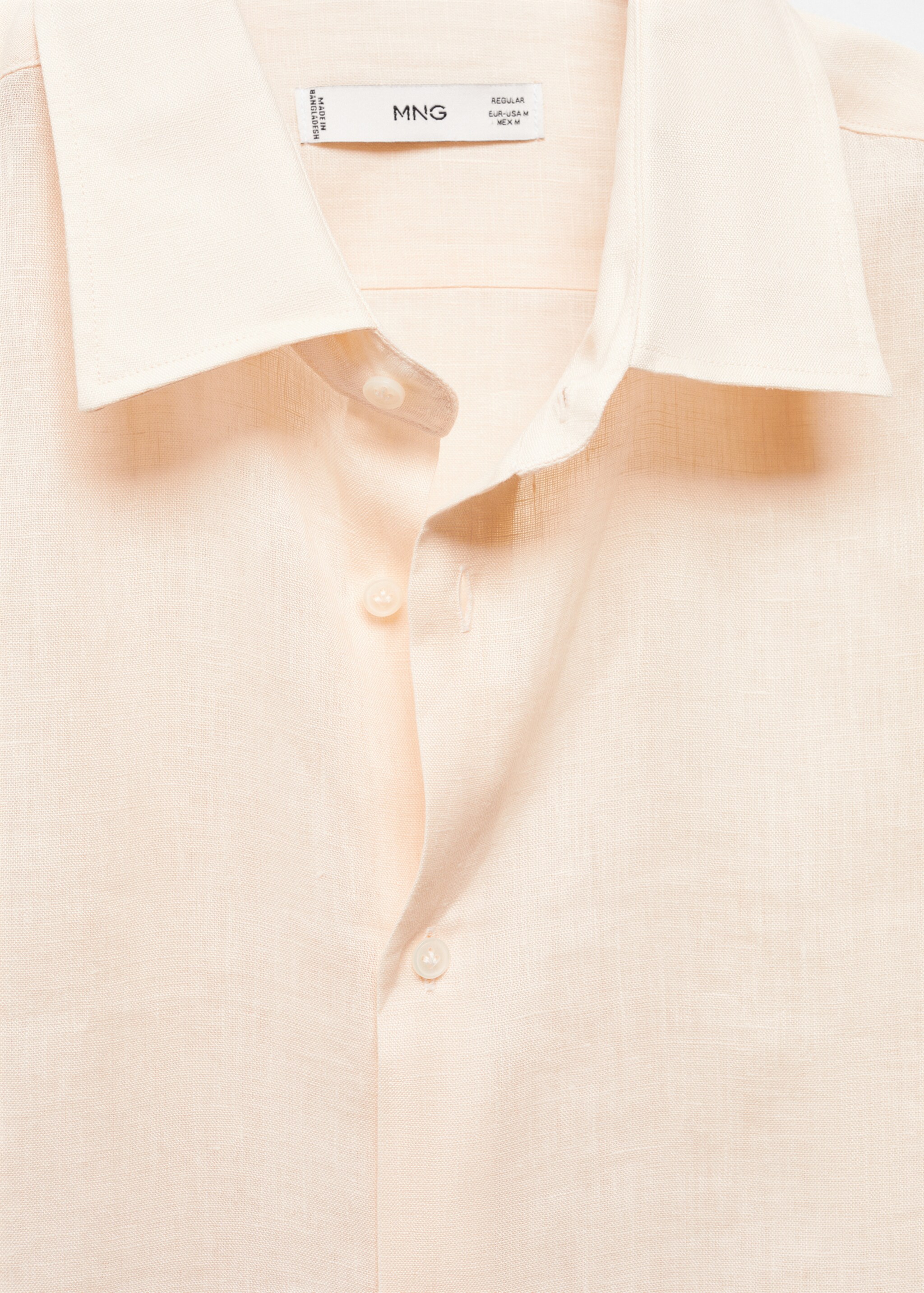 Camisa regular fit 100% lino - Detalle del artículo 8