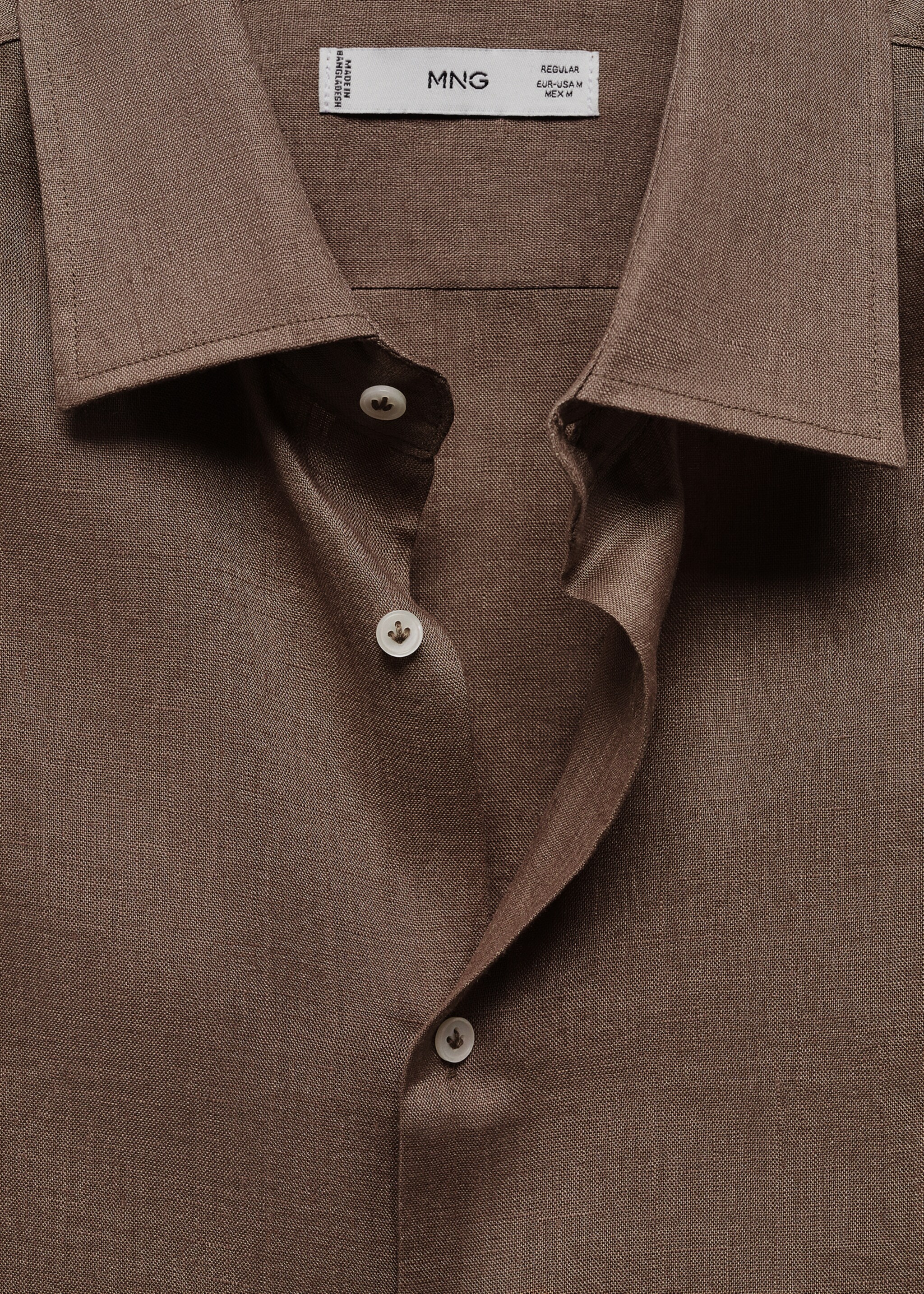 Camisa de 100% linho regular fit - Pormenor do artigo 8